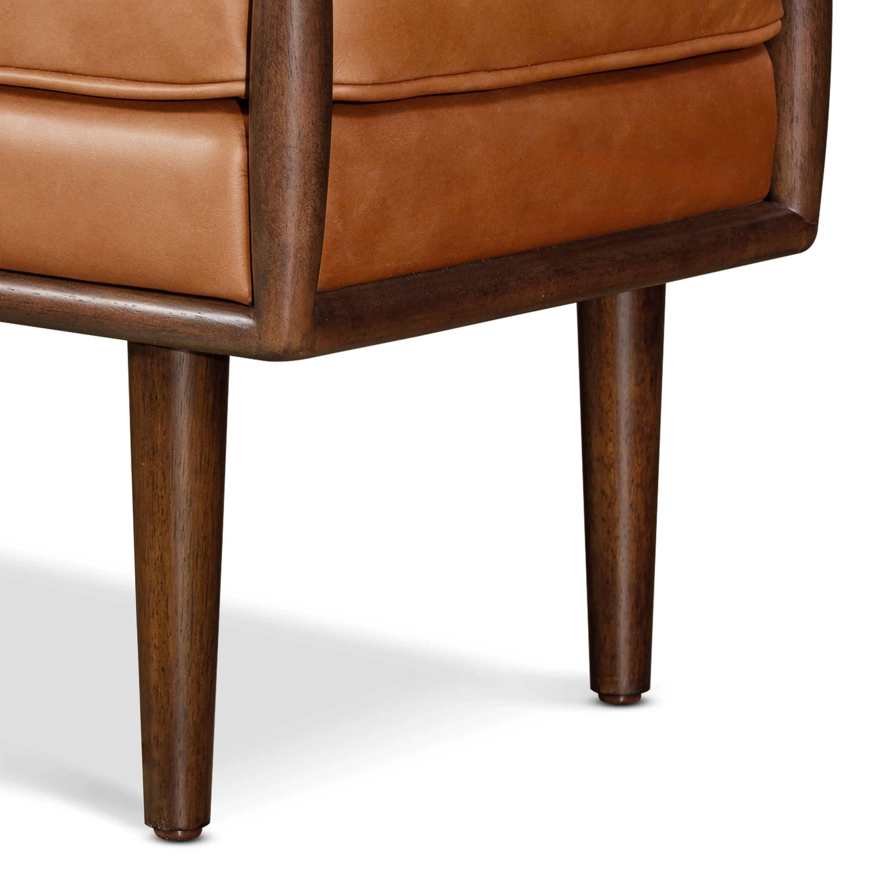 Cura 53.5" Leather Bench | Cognac Tan - Image 11