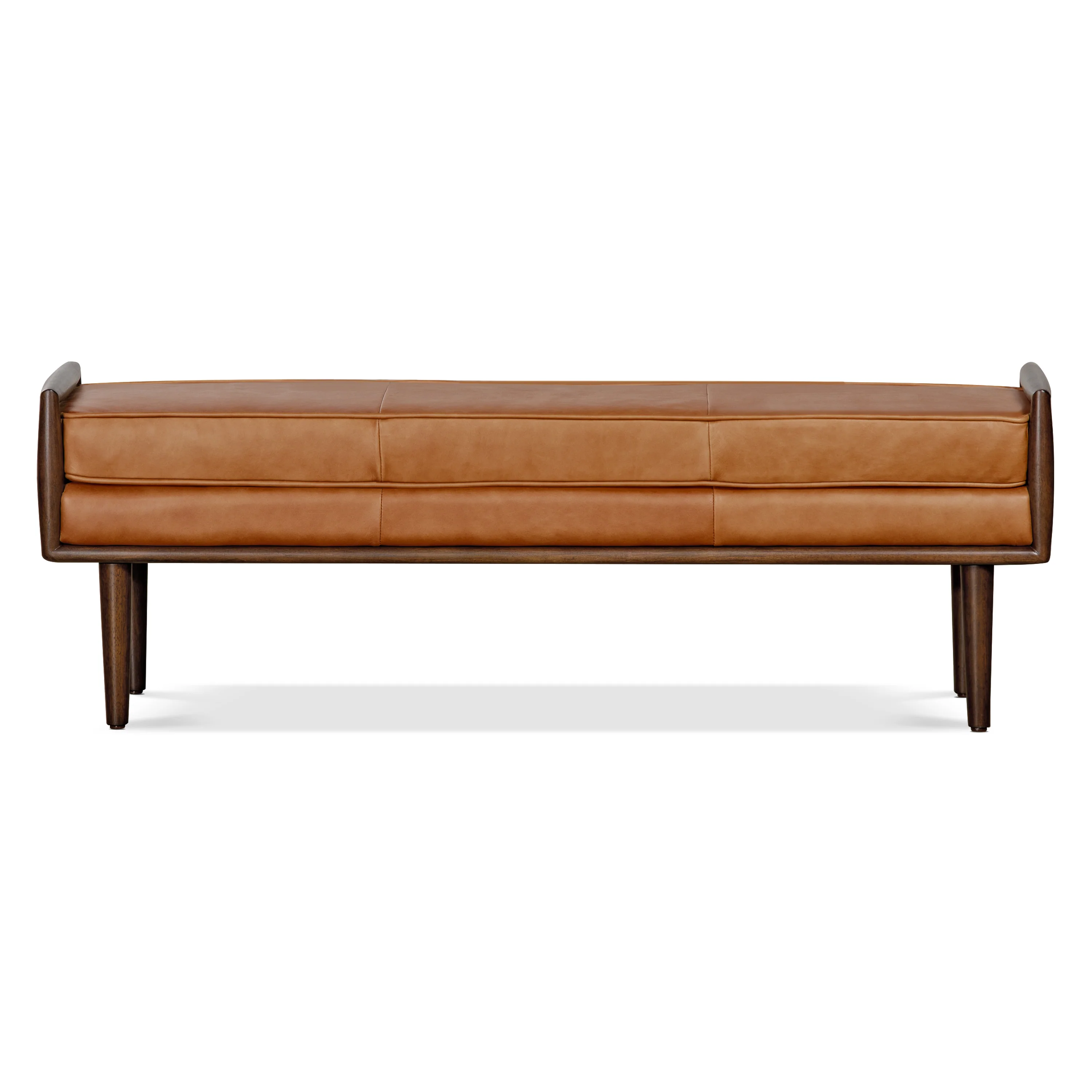 Cura 53.5" Leather Bench | Cognac Tan - Image 3