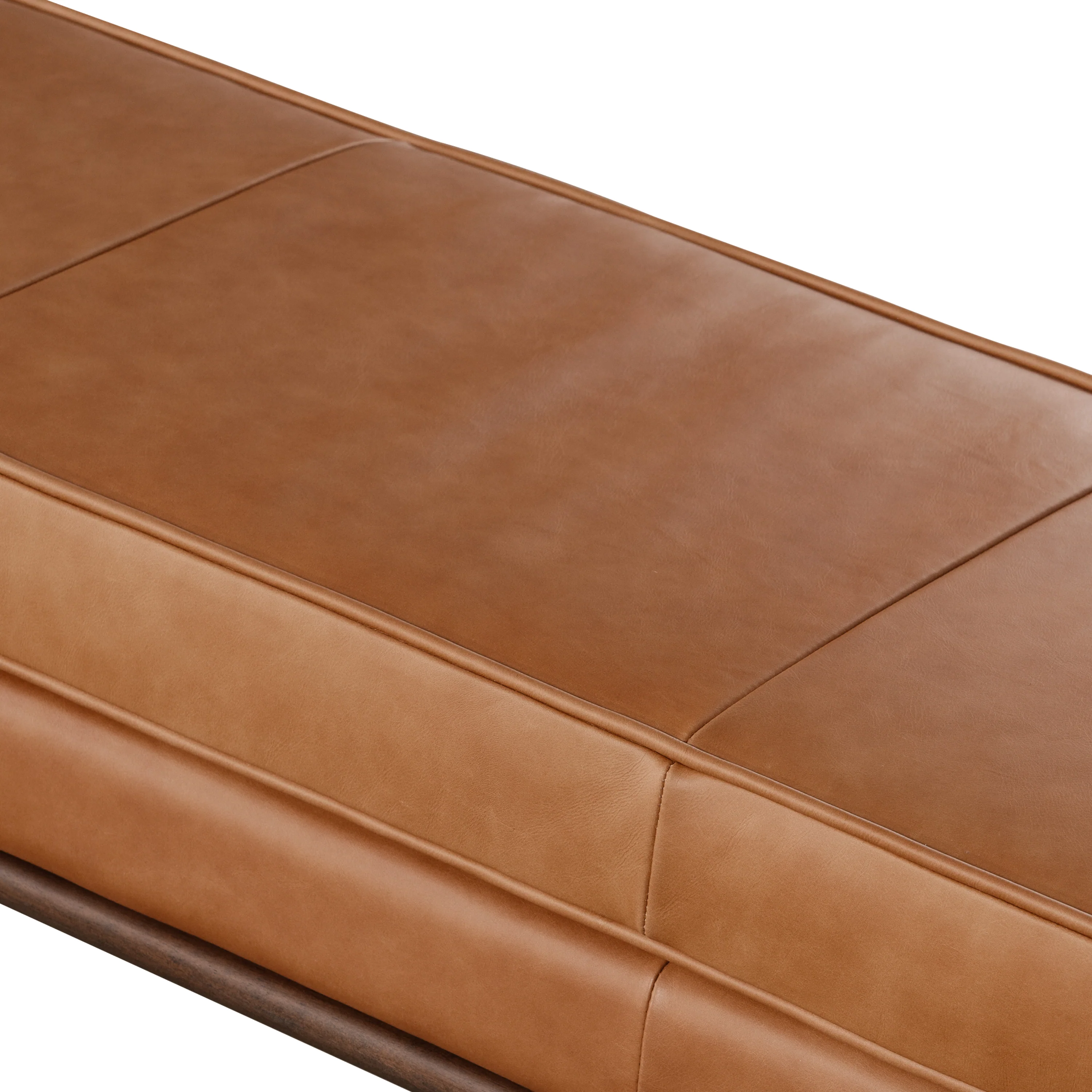 Cura 53.5" Leather Bench | Cognac Tan - Image 8
