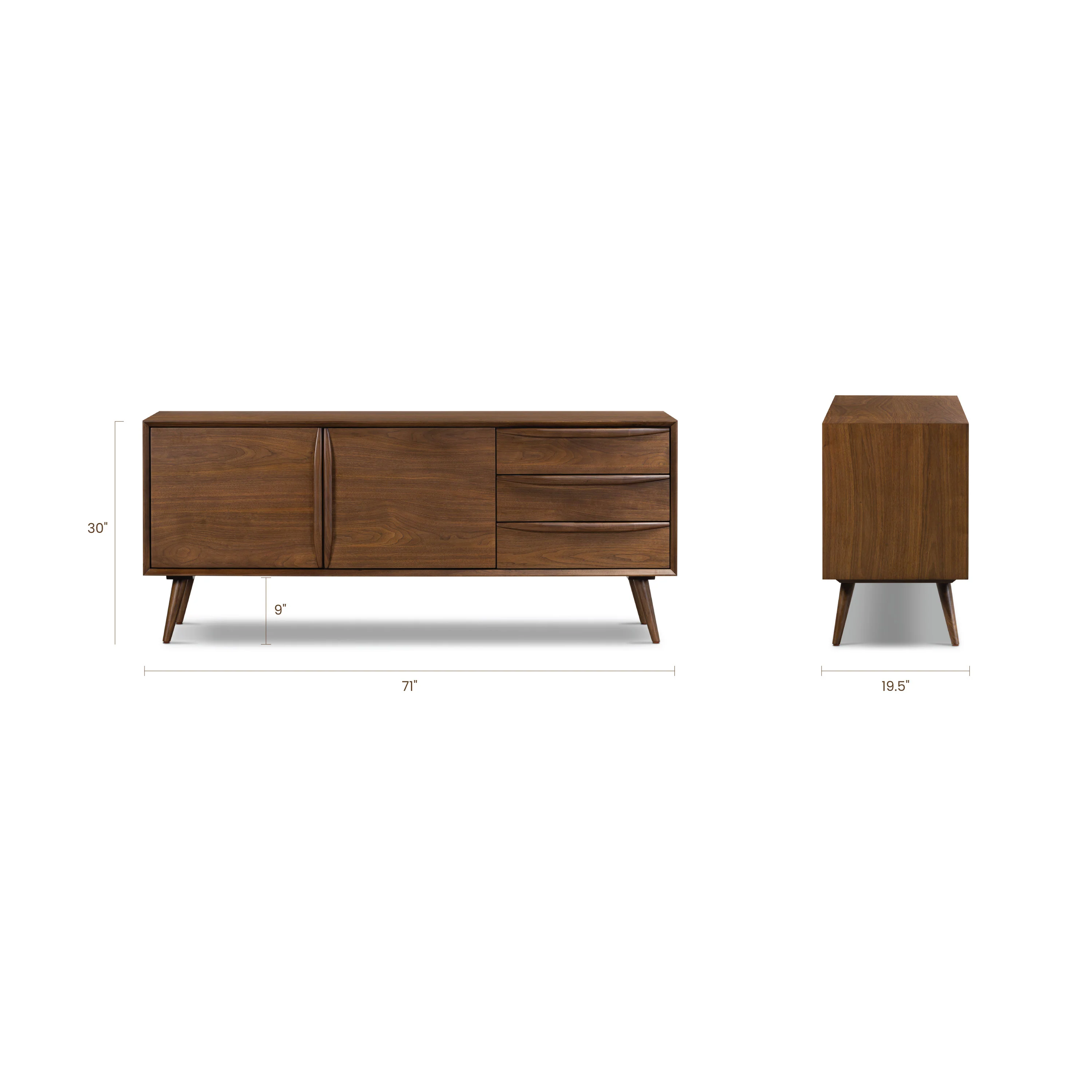 Cura 71" Sideboard | Walnut - Image 17