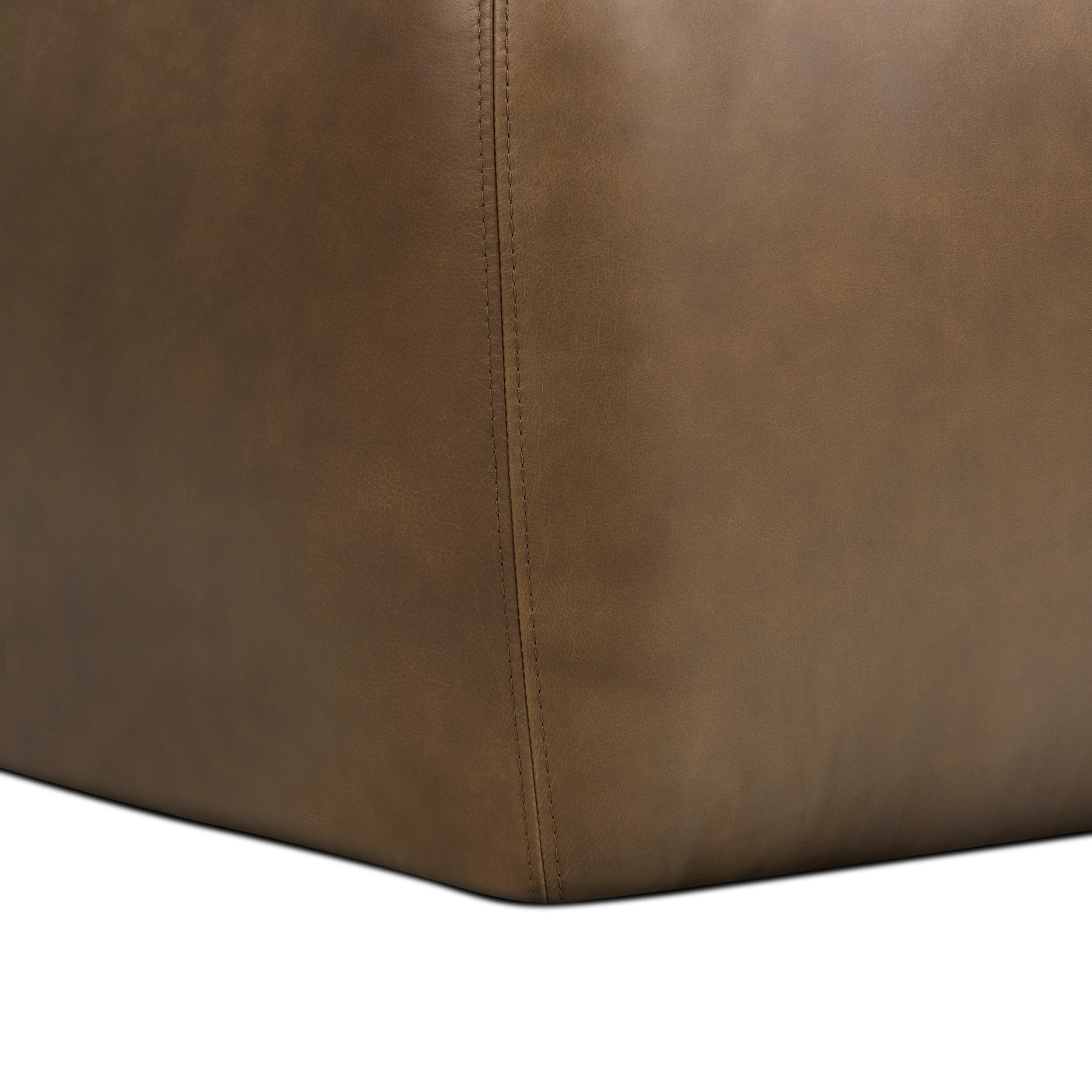 Denver Leather Ottoman | Cocoa Brown - Image 11