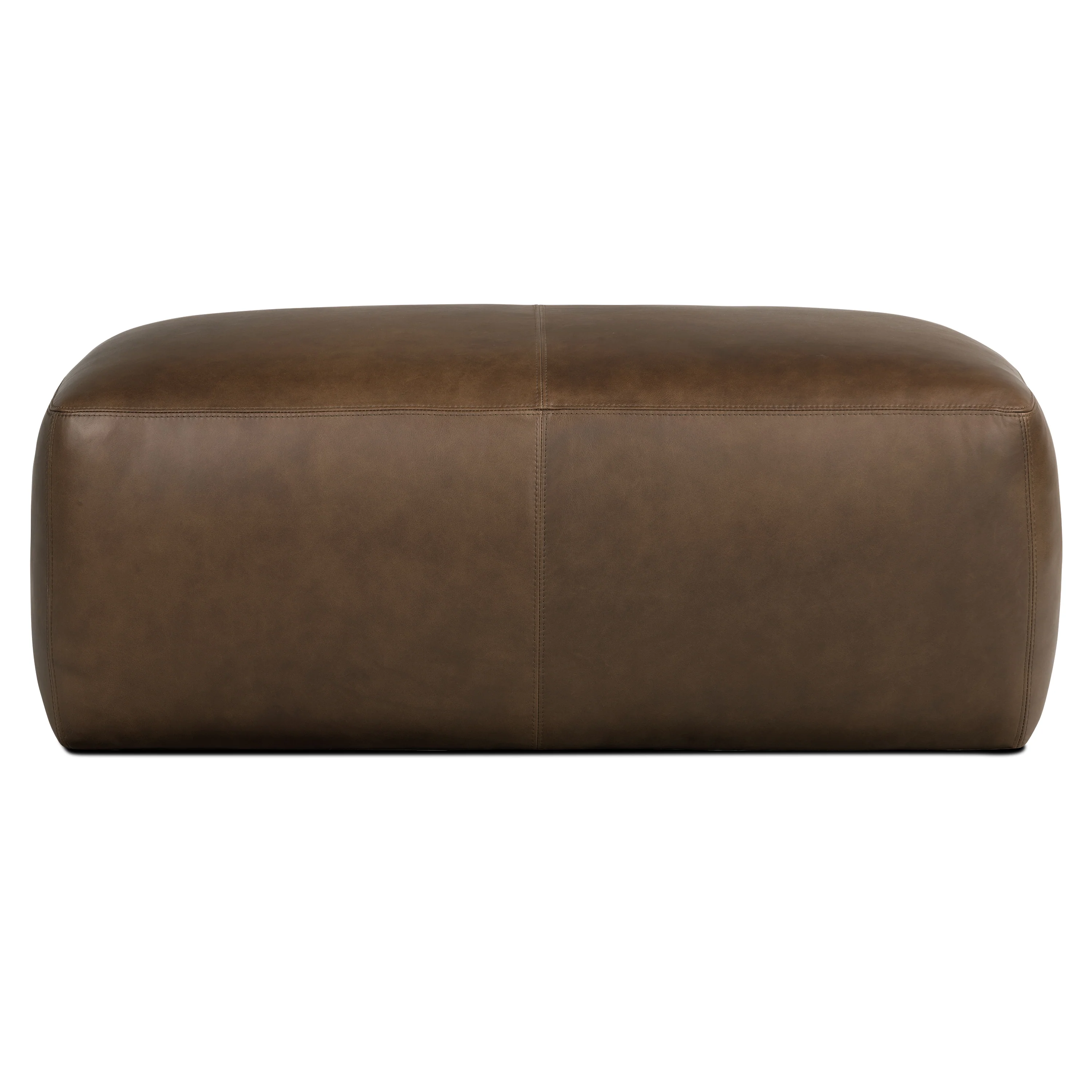 Denver Leather Ottoman | Cocoa Brown - Image 2
