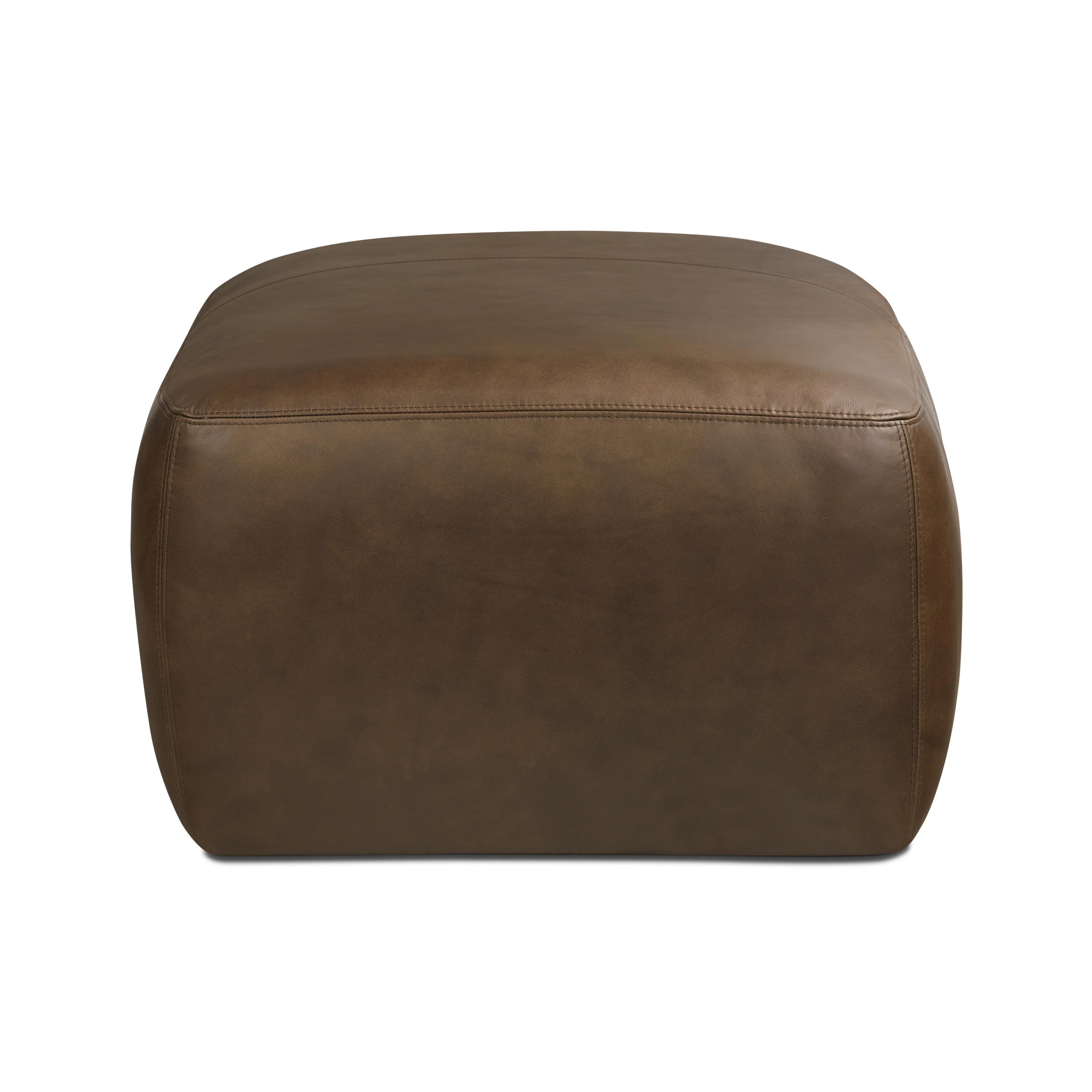 Denver Leather Ottoman | Cocoa Brown - Image 5