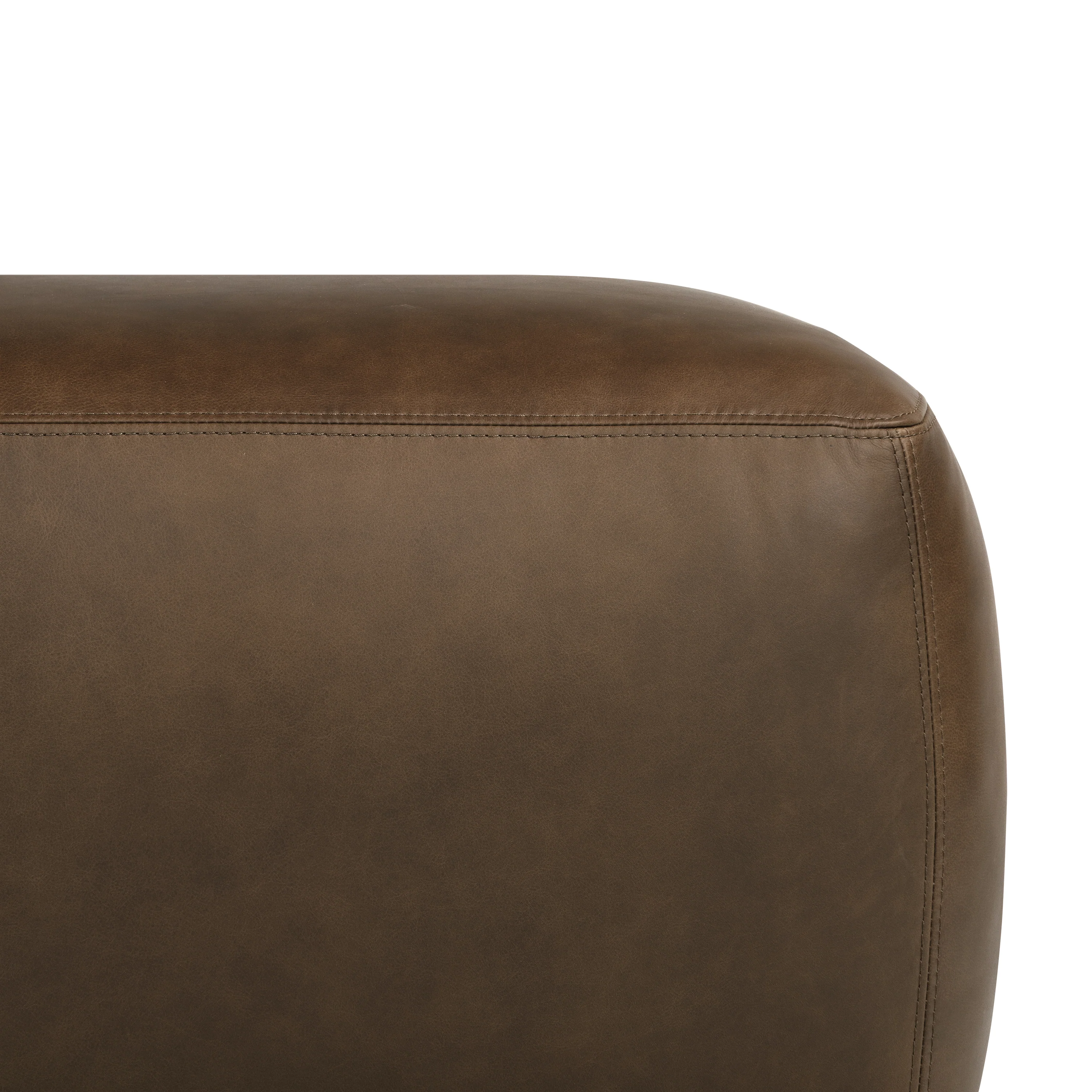 Denver Leather Ottoman | Cocoa Brown - Image 8
