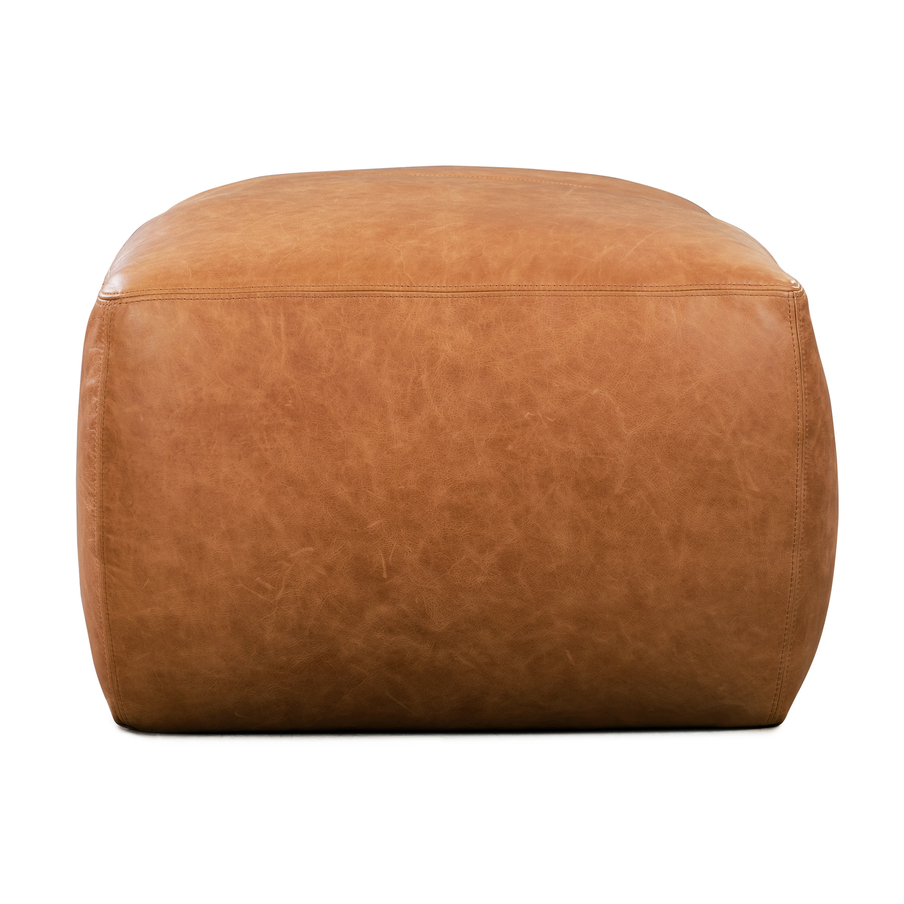 Denver Leather Ottoman | Cognac Tan - Image 6