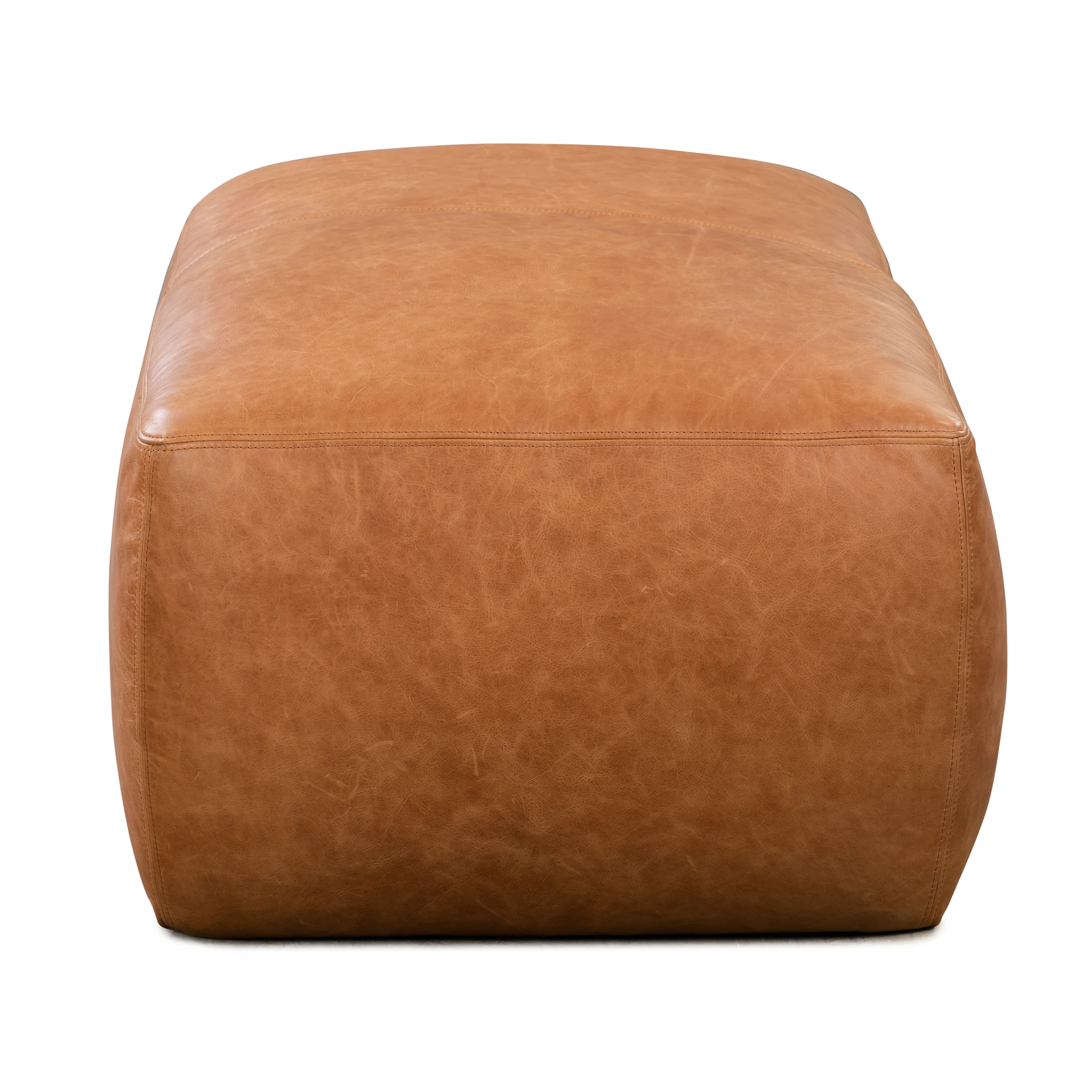 Denver Leather Ottoman | Cognac Tan - Image 7