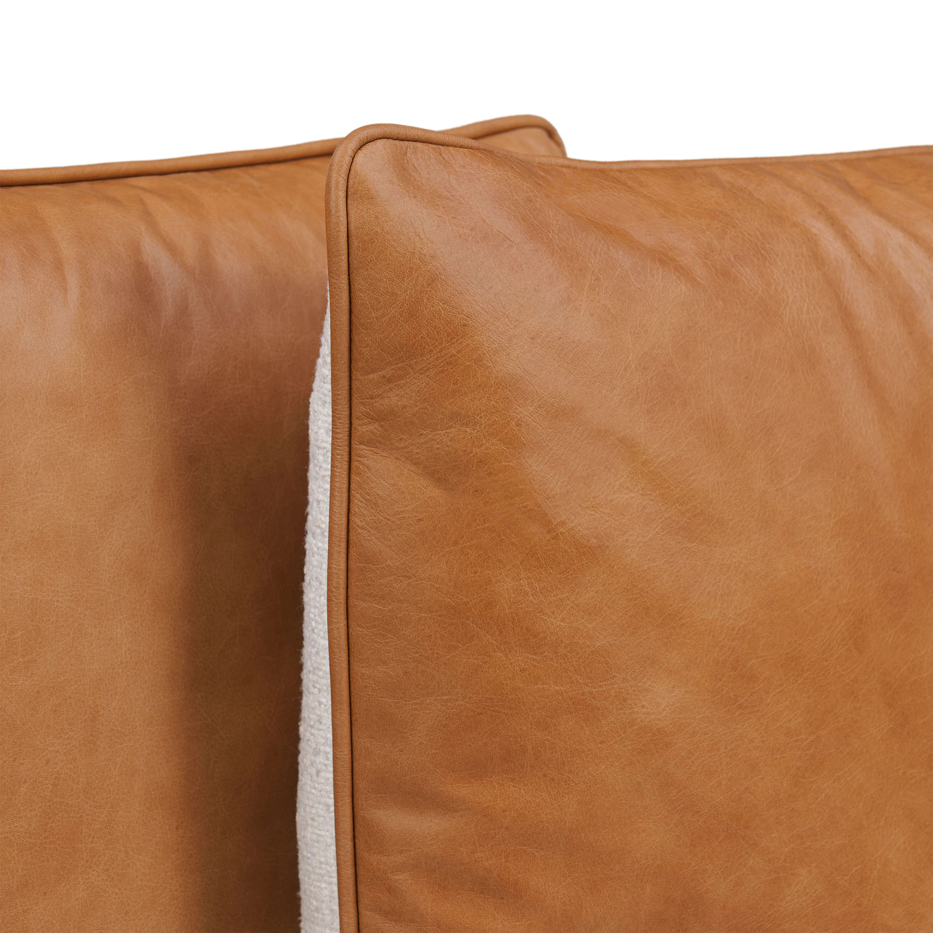 Dobla Throw Pillow | Bourbon Tan/Aspen White | Set of 2 - Image 7
