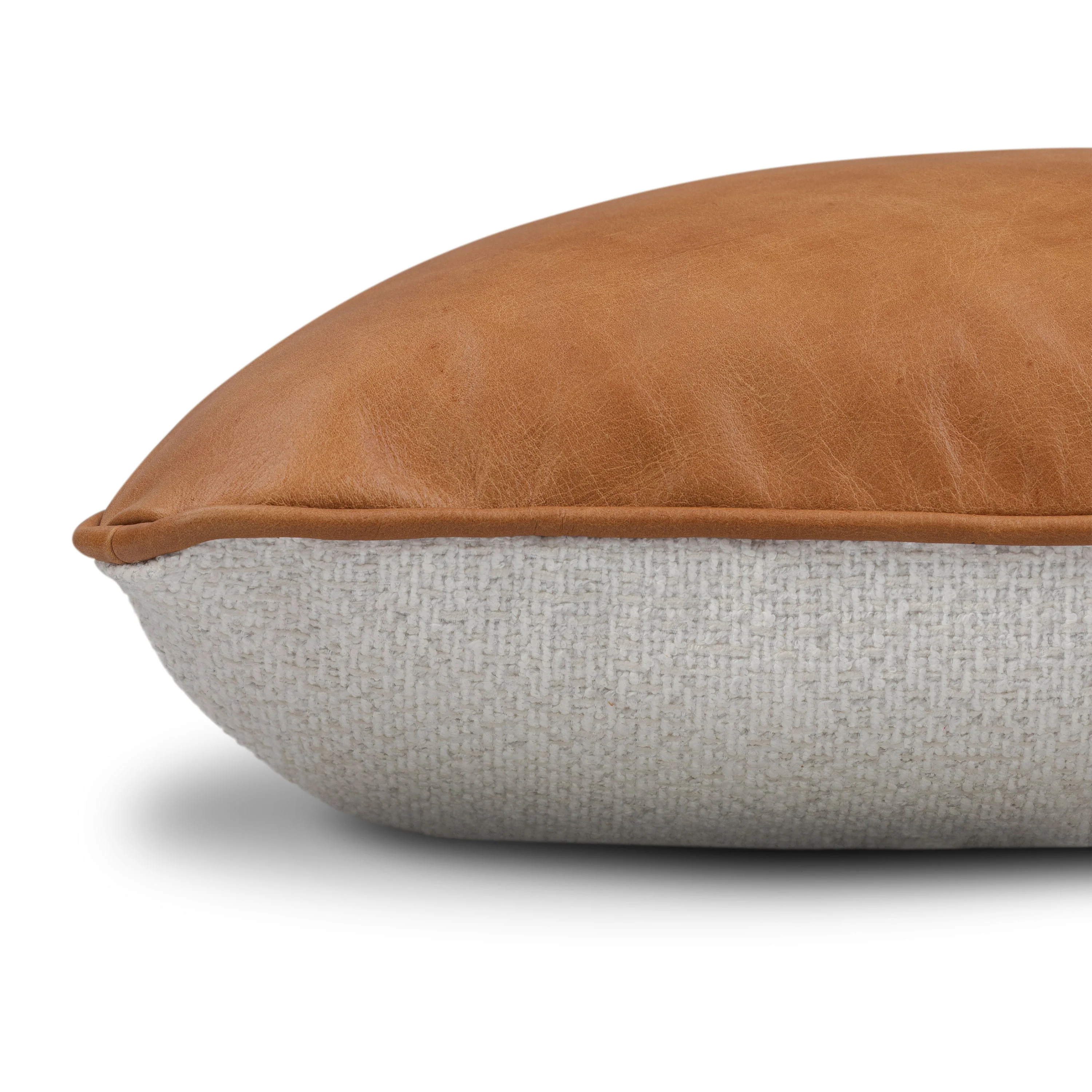 Dobla Throw Pillow | Bourbon Tan/Aspen White | Set of 2 - Image 8