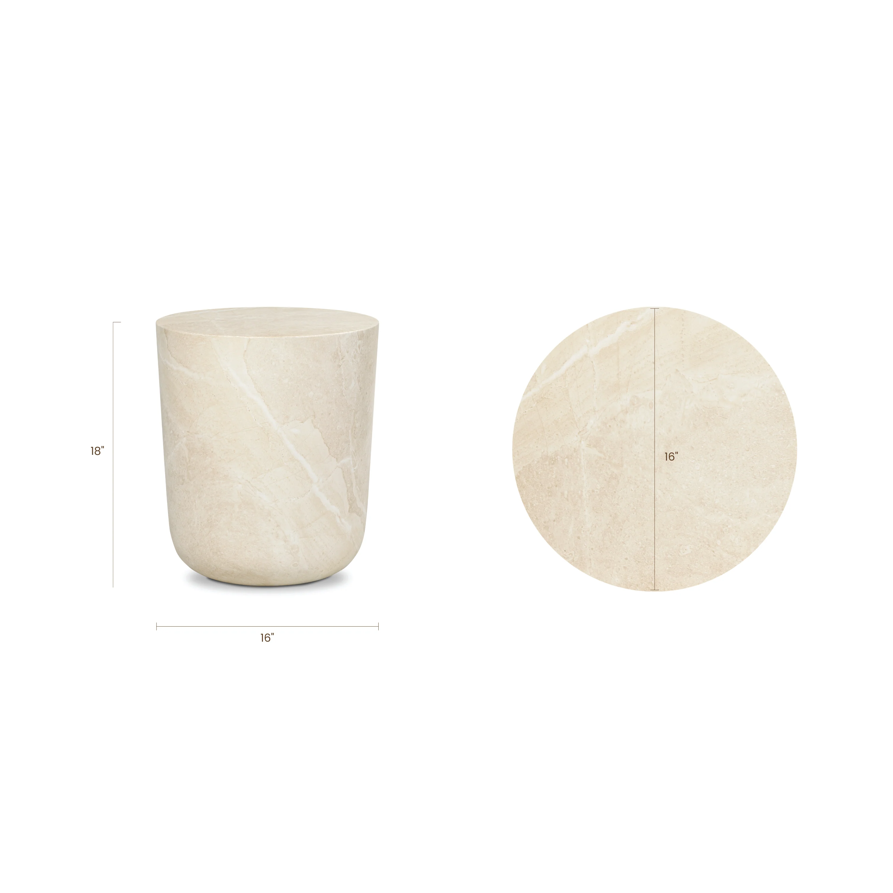 Dorset Side Table | Sandstone White - Image 12