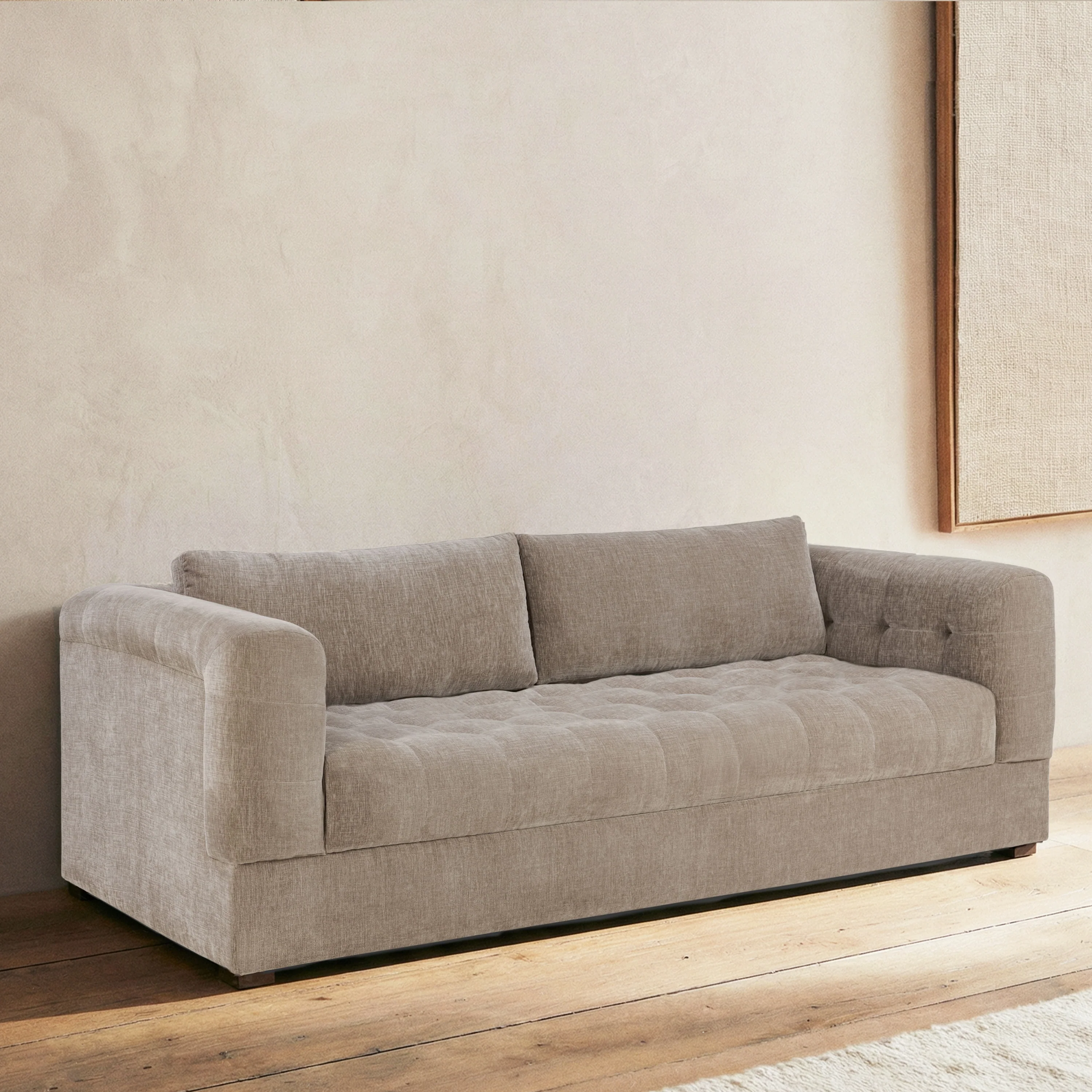 Duke 95" Sofa | Taupe Brown - Image 3