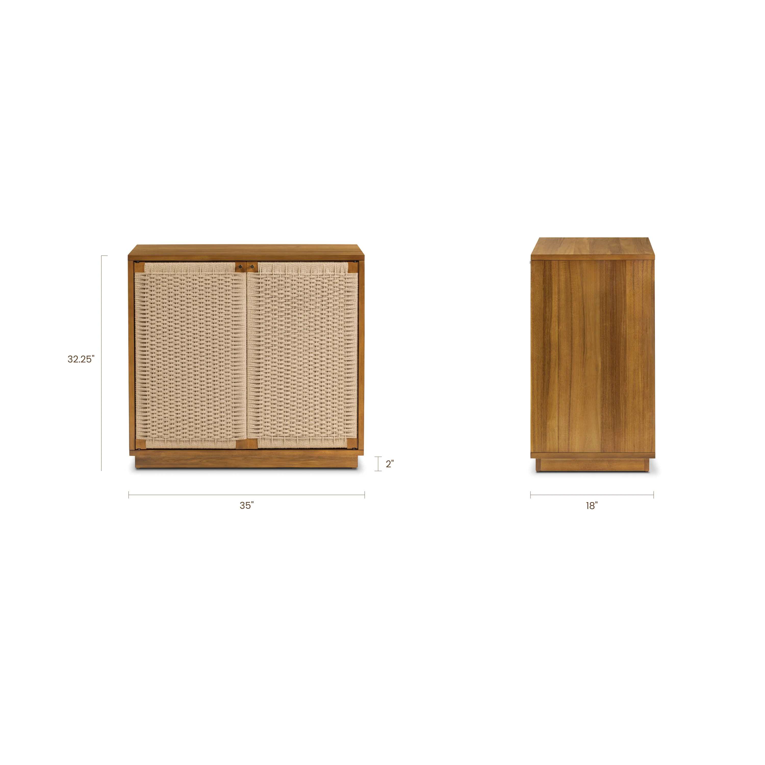 Ella 35" Modular Sideboard | Light Brown - Image 16