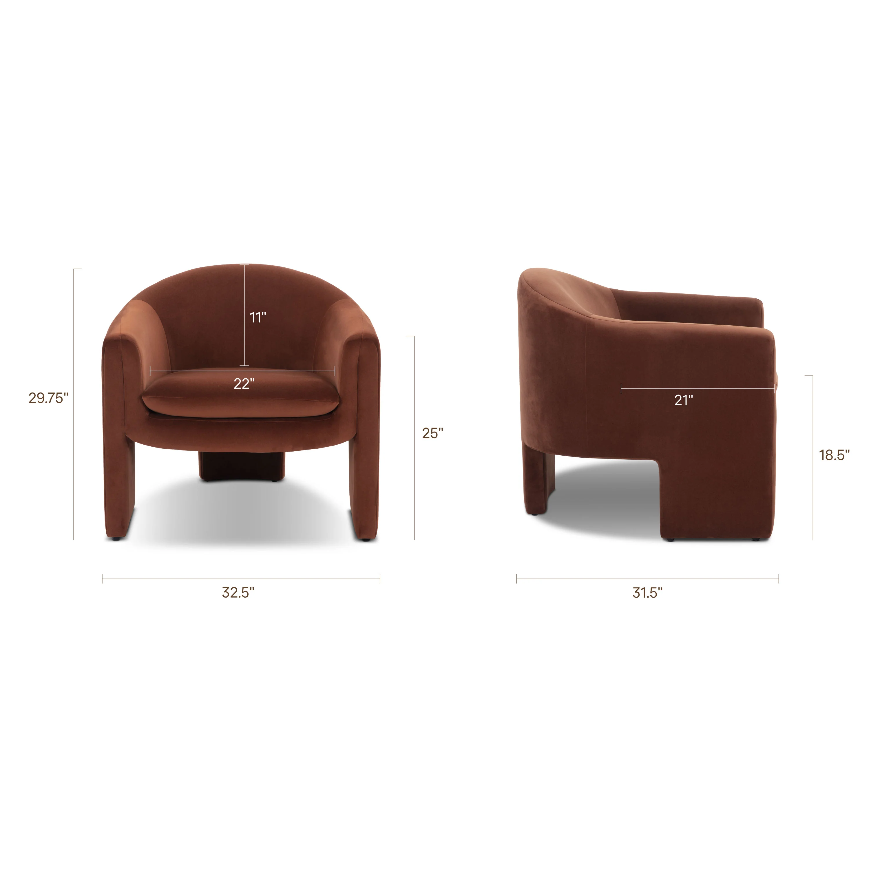 Ennis Lounge Chair | Shadow Rust - Image 13