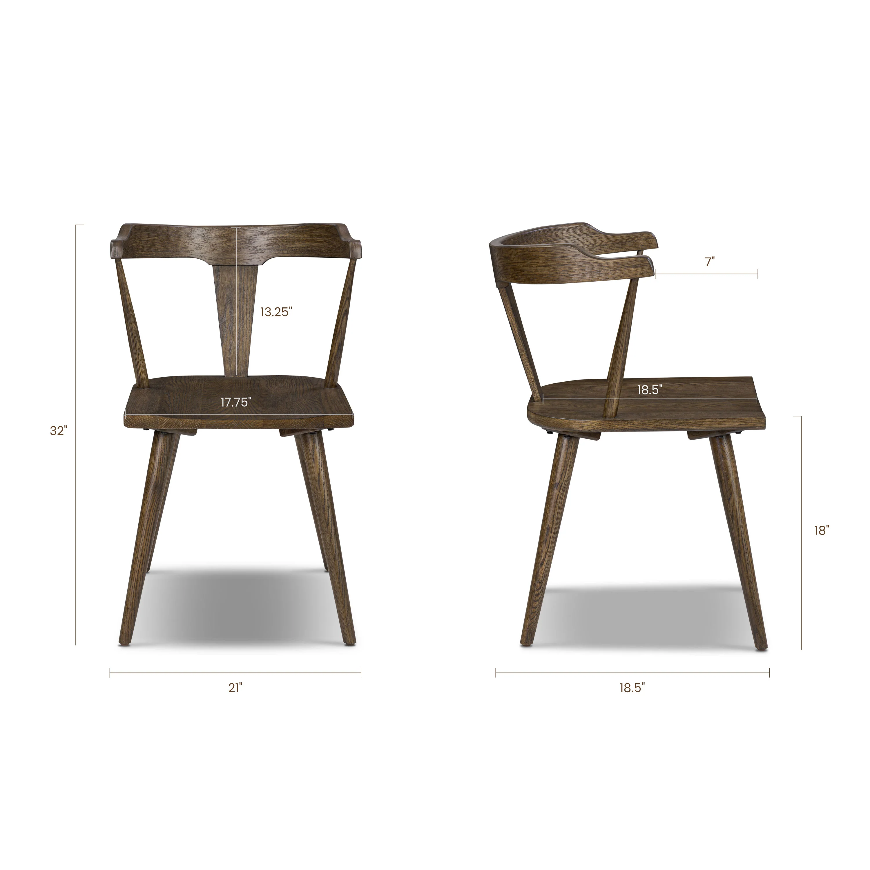 Enzo Dining Chair | Tundra Brown - Image 17