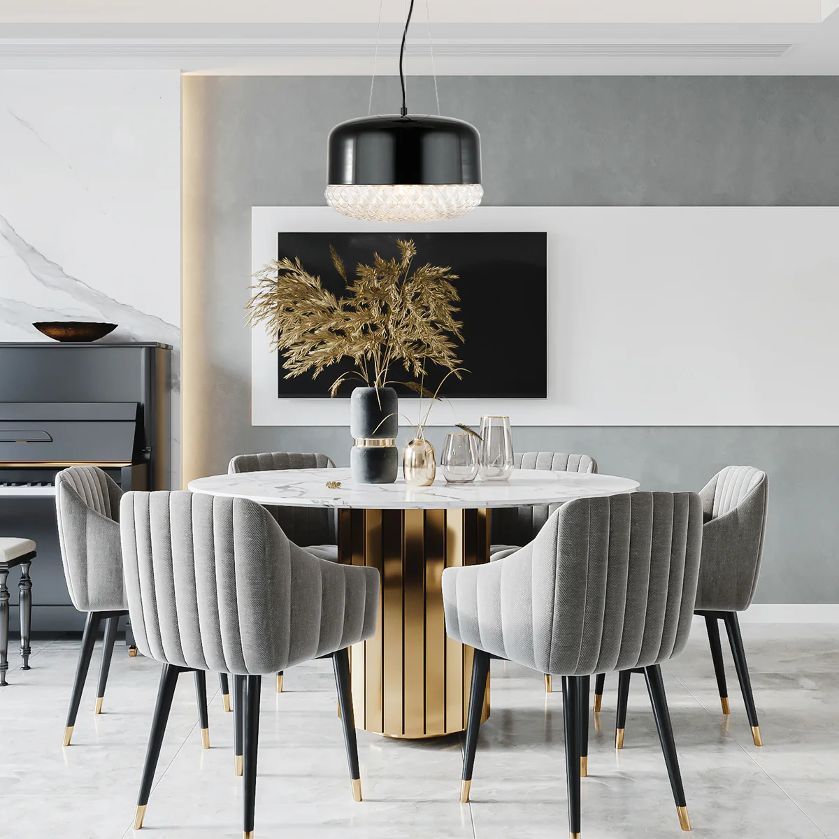 Enzo Pendant Light | Black/Clear - Image 5