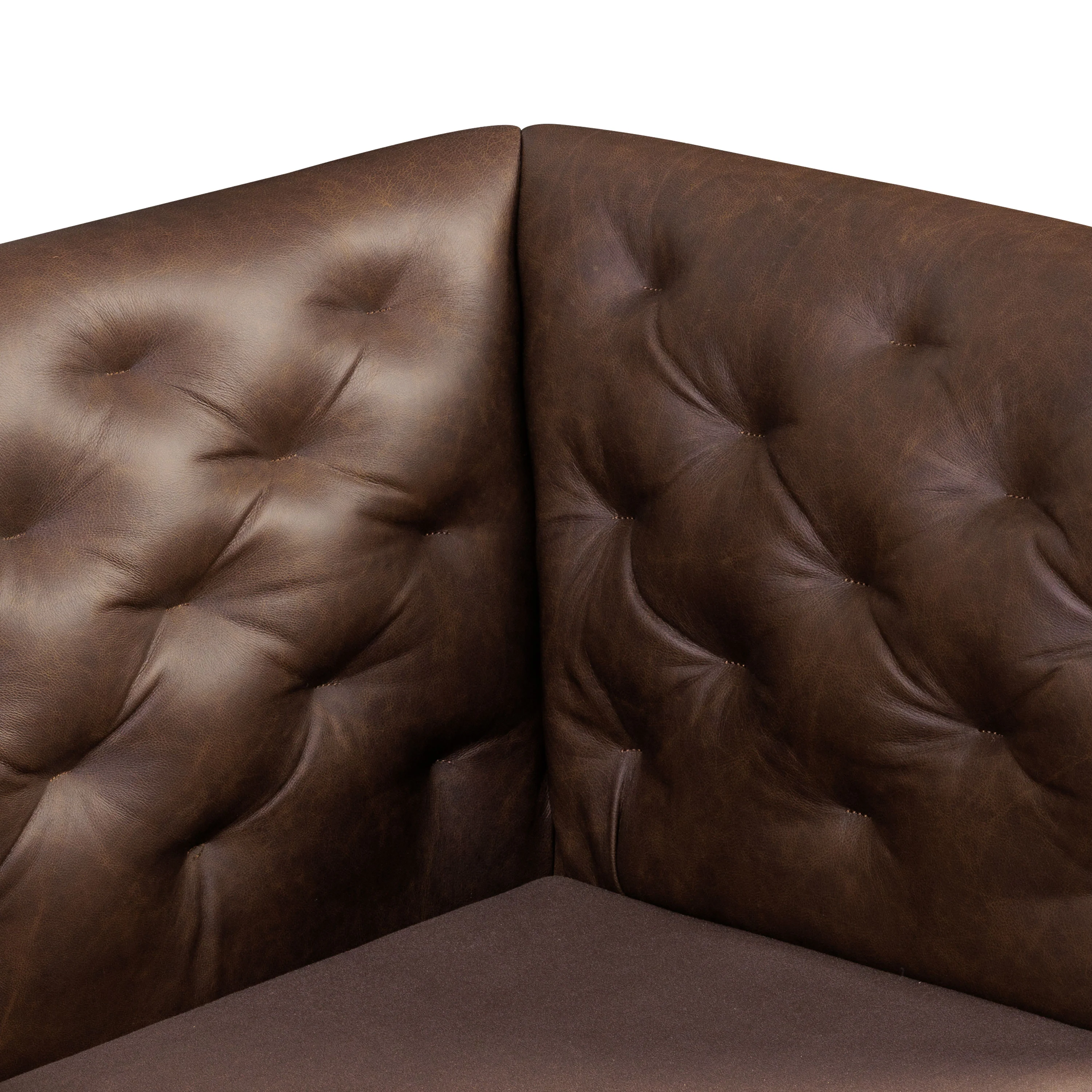 Essex 74" Leather Apartment Sofa | Bridle Brown - Image 12