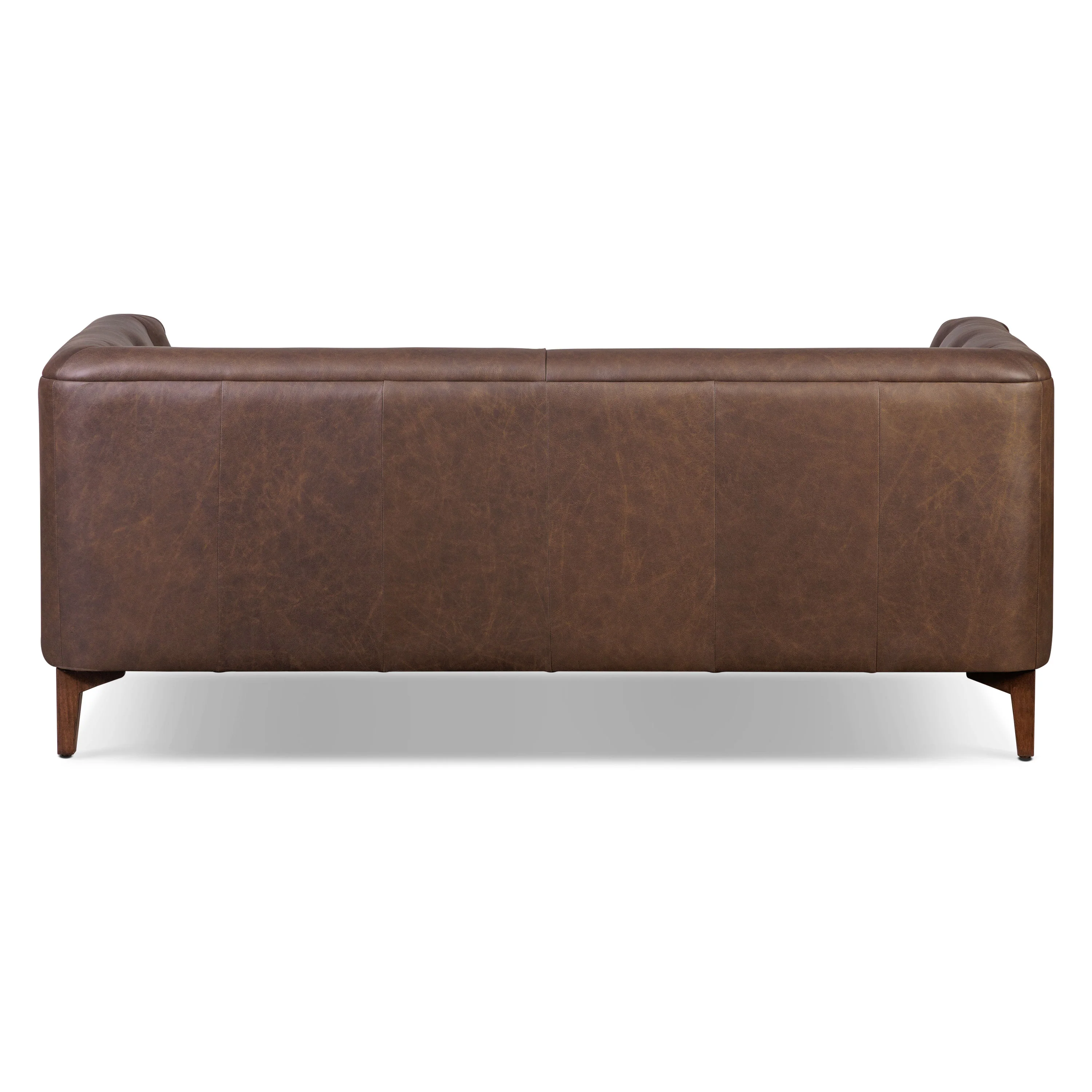 Essex 74" Leather Apartment Sofa | Bridle Brown - Image 7