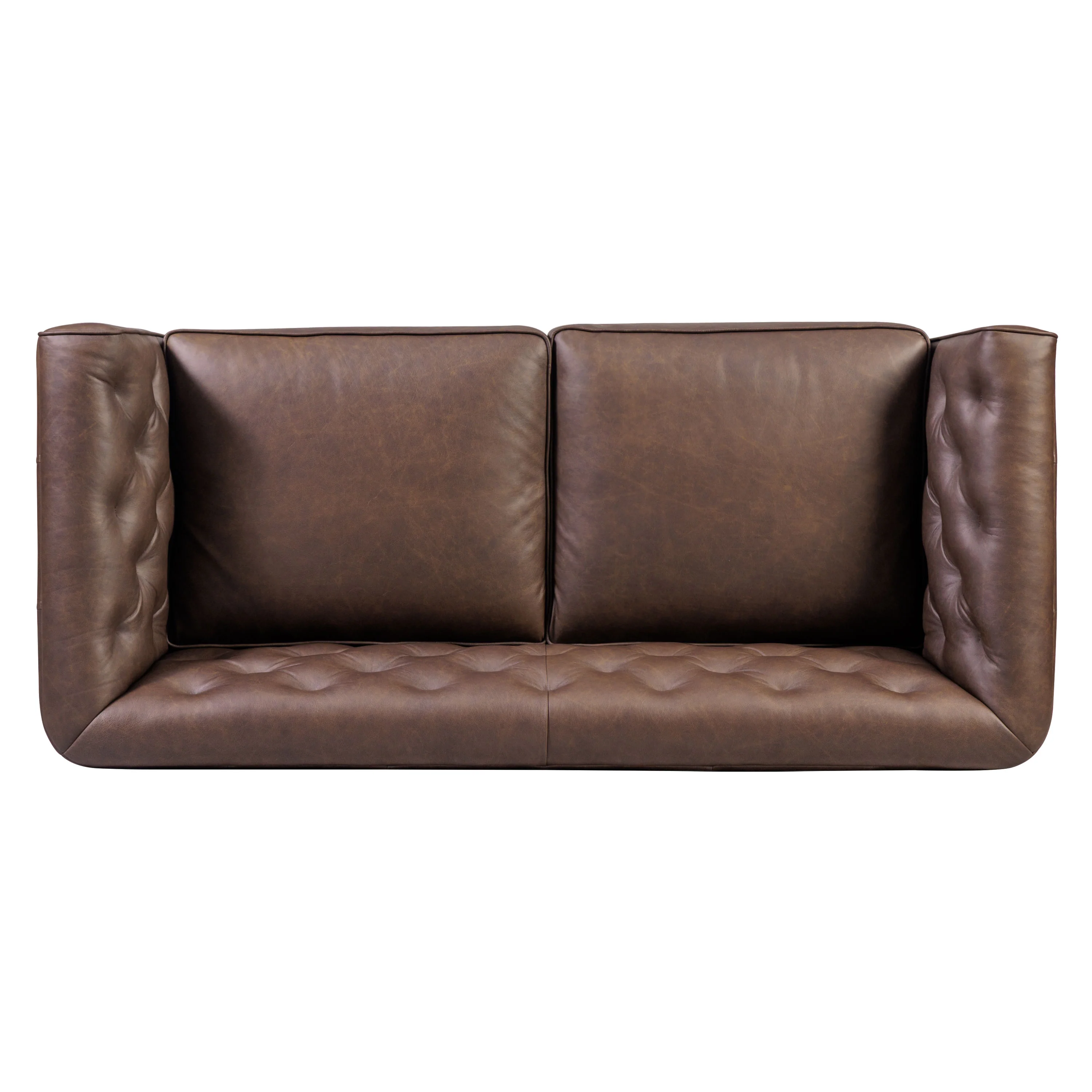 Essex 74" Leather Apartment Sofa | Bridle Brown - Image 8