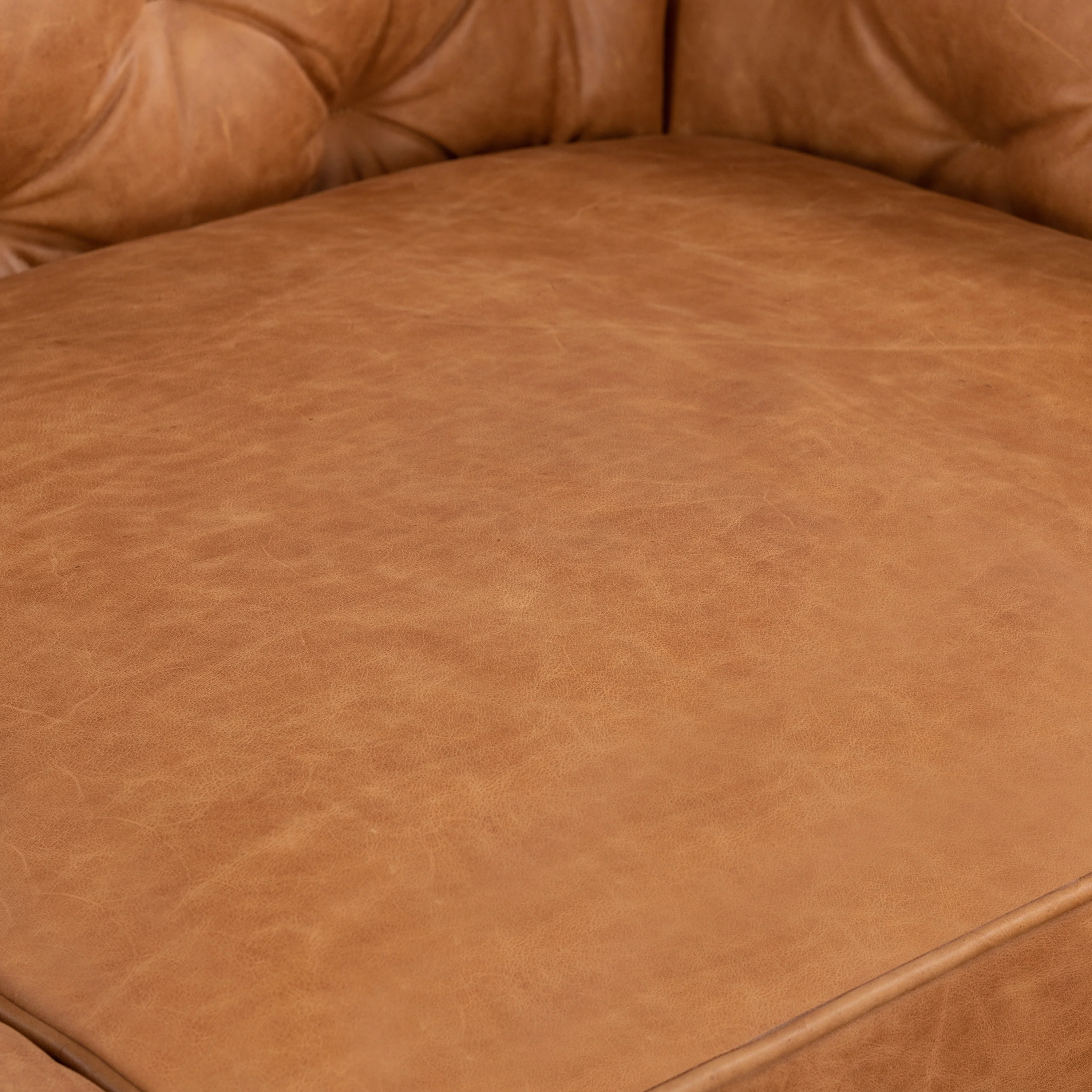 Essex 74" Leather Apartment Sofa | Cognac Tan - Image 10