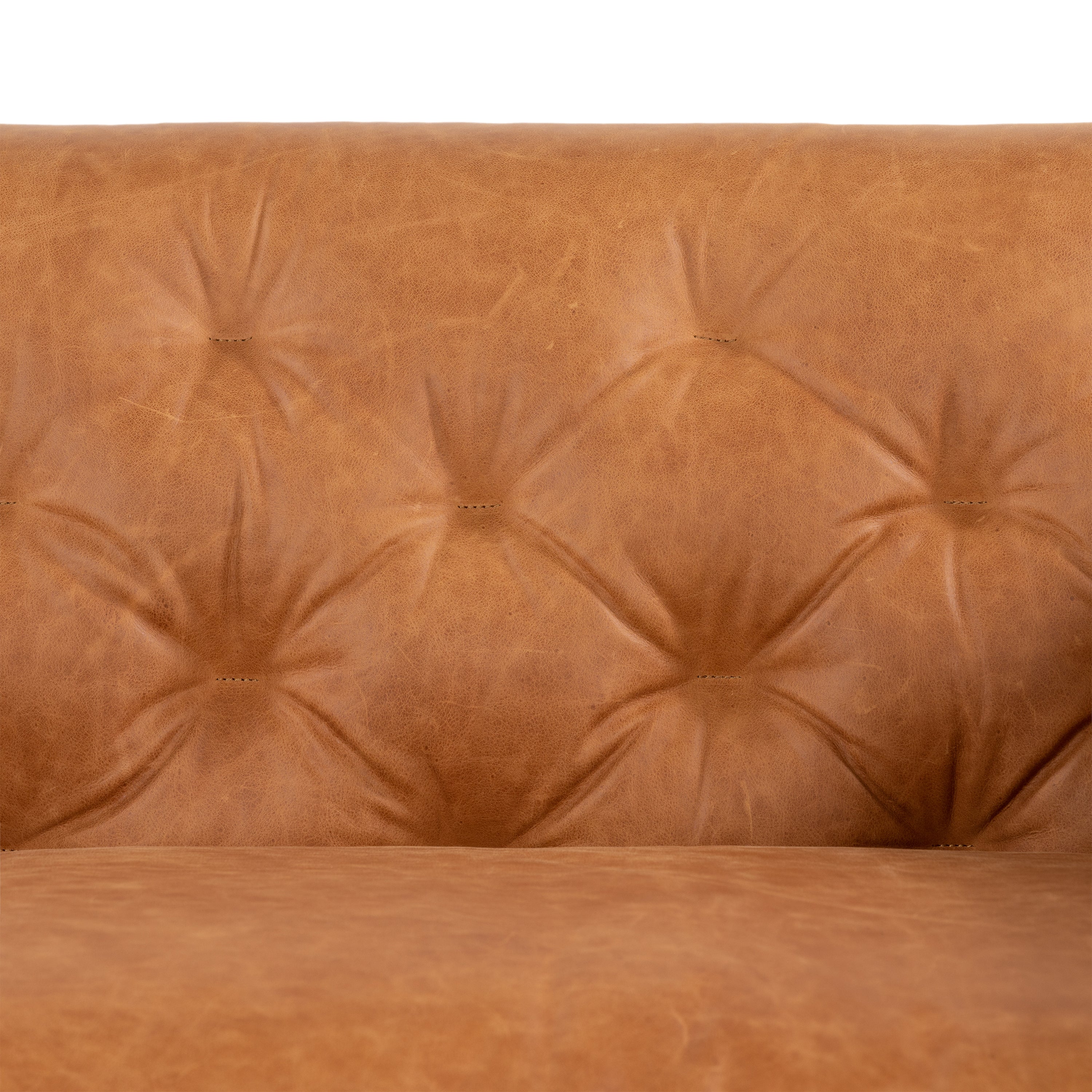 Essex 74" Leather Apartment Sofa | Cognac Tan - Image 12