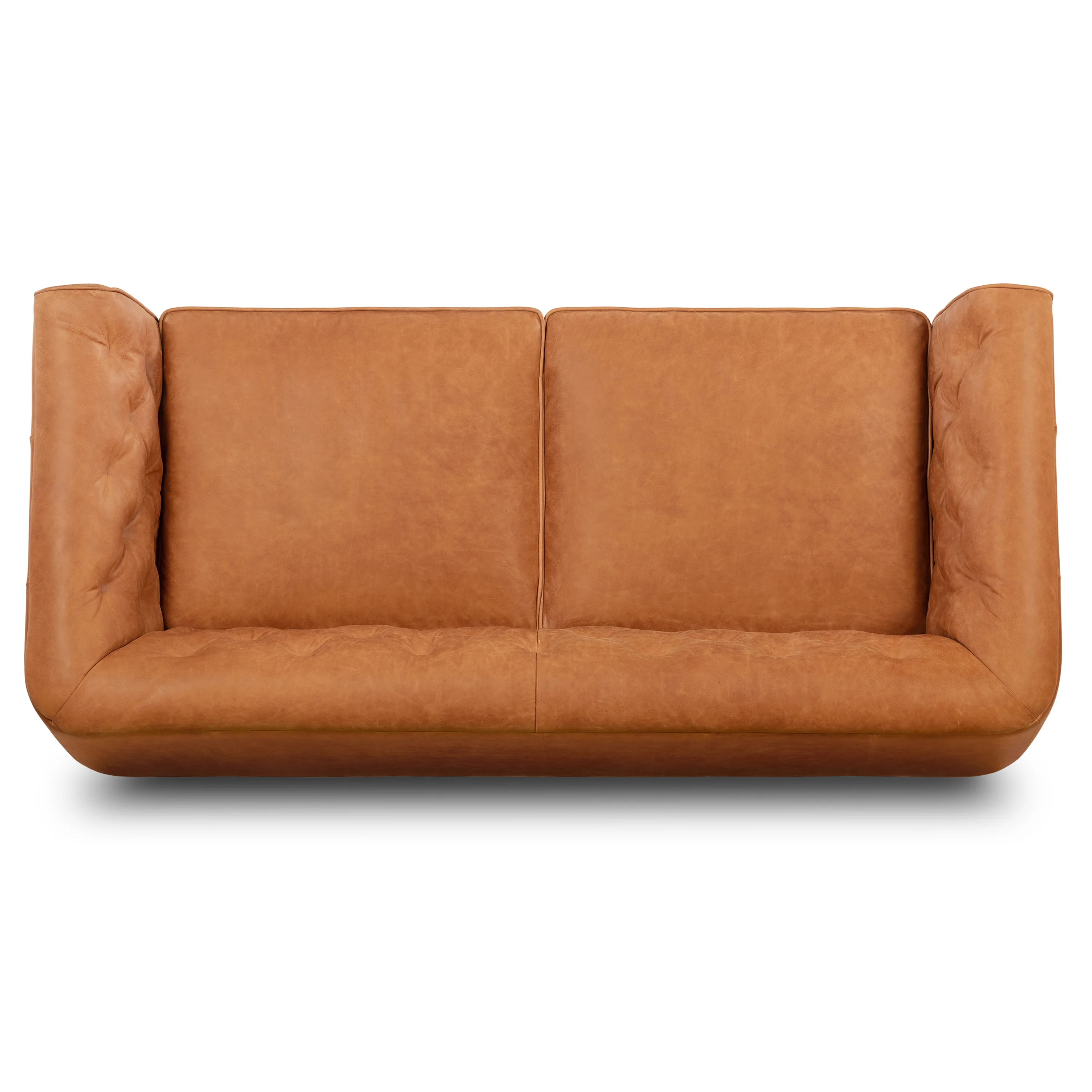 Essex 74" Leather Apartment Sofa | Cognac Tan - Image 6