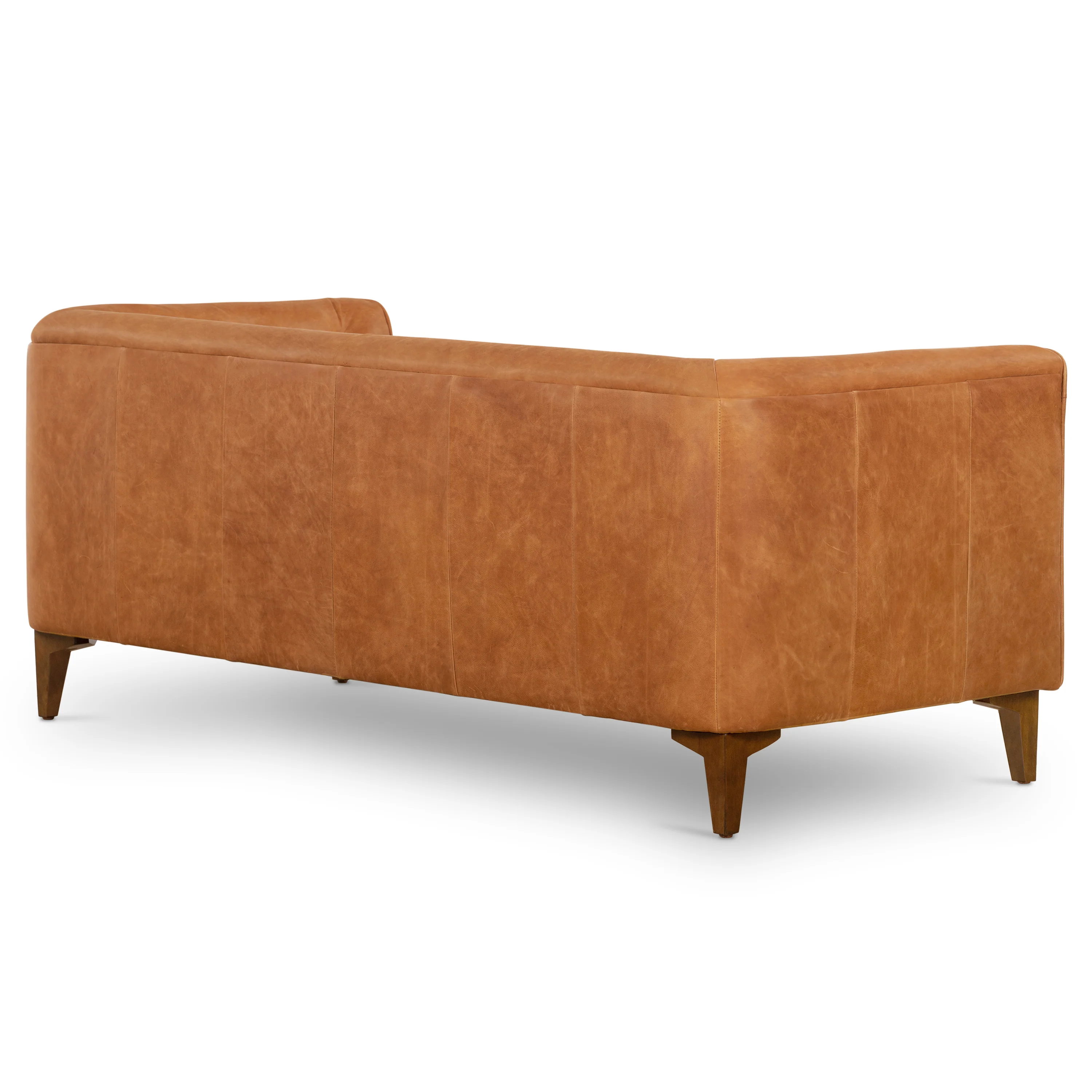 Essex 74" Leather Apartment Sofa | Cognac Tan - Image 7