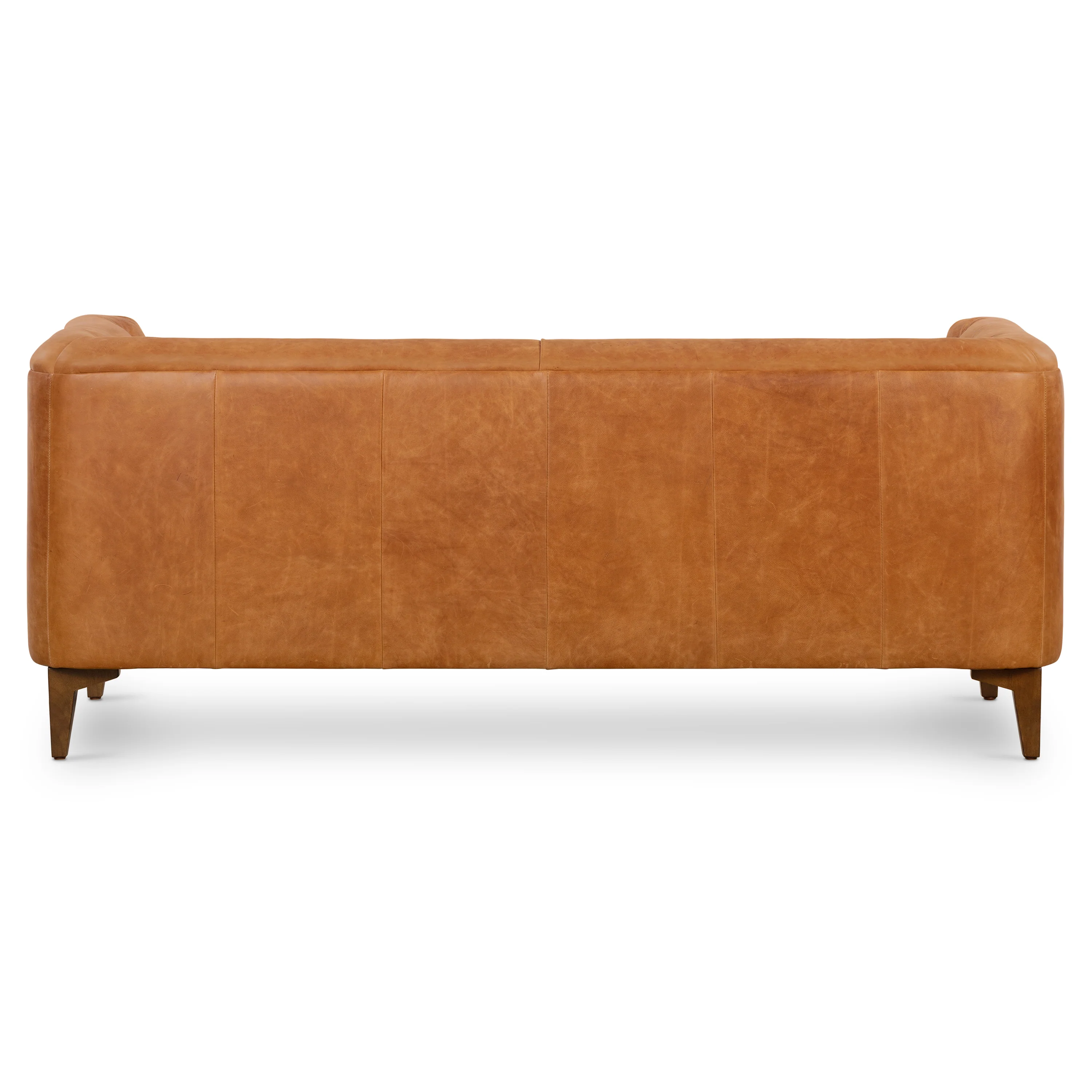 Essex 74" Leather Apartment Sofa | Cognac Tan - Image 8