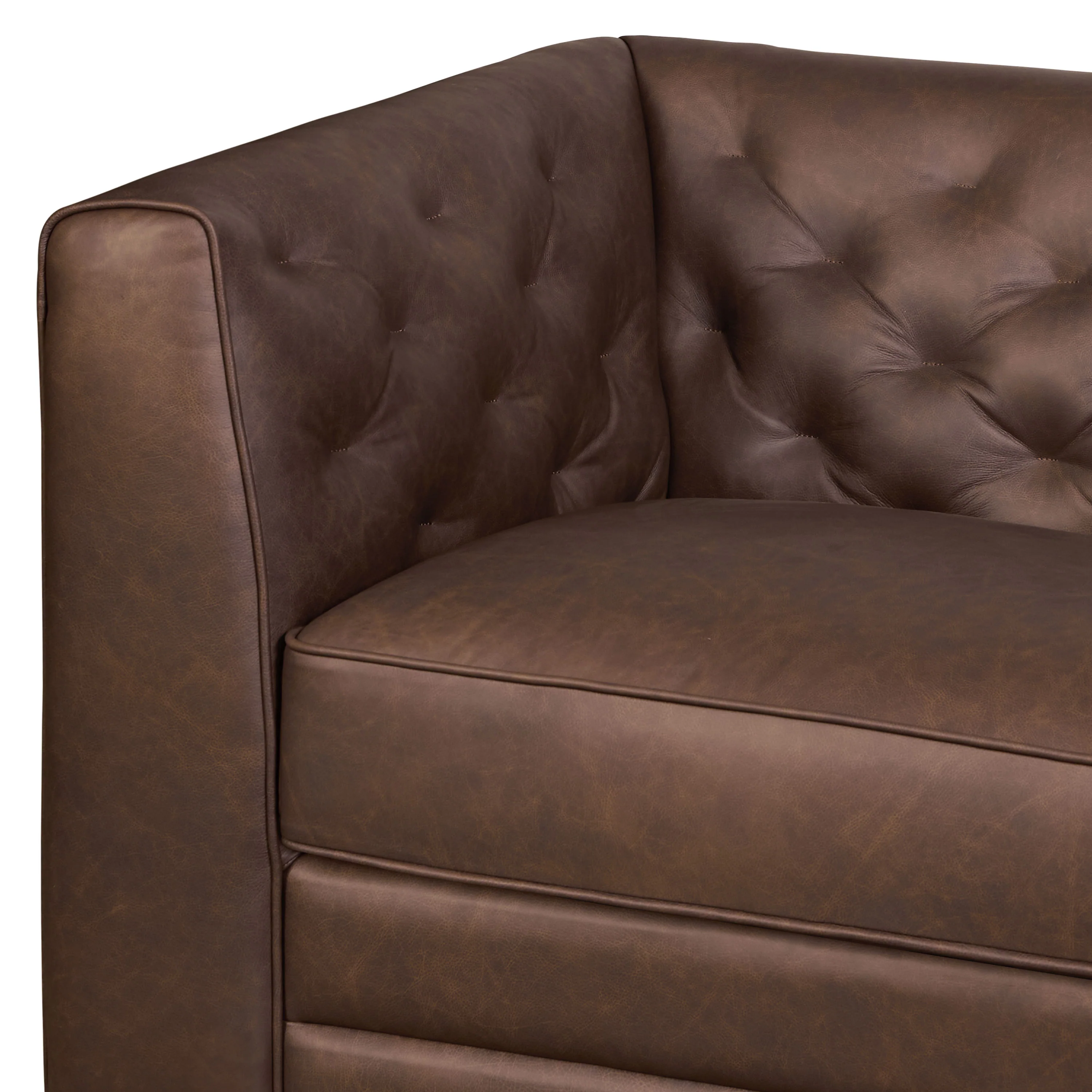 Essex 86" Leather Pull-Out Convertible Sleeper Sofa | Bridle Brown - Image 11