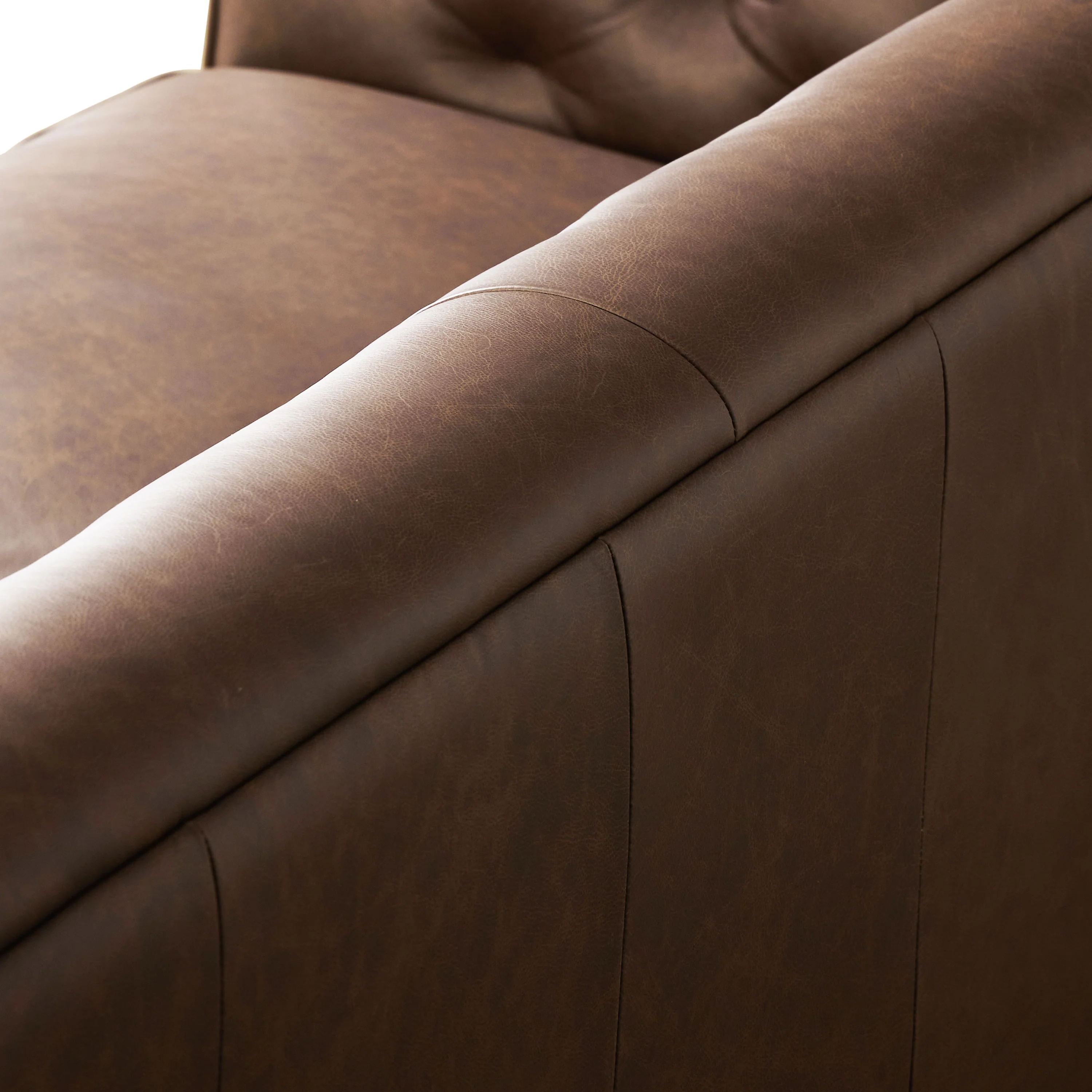 Essex 86" Leather Pull-Out Convertible Sleeper Sofa | Bridle Brown - Image 15