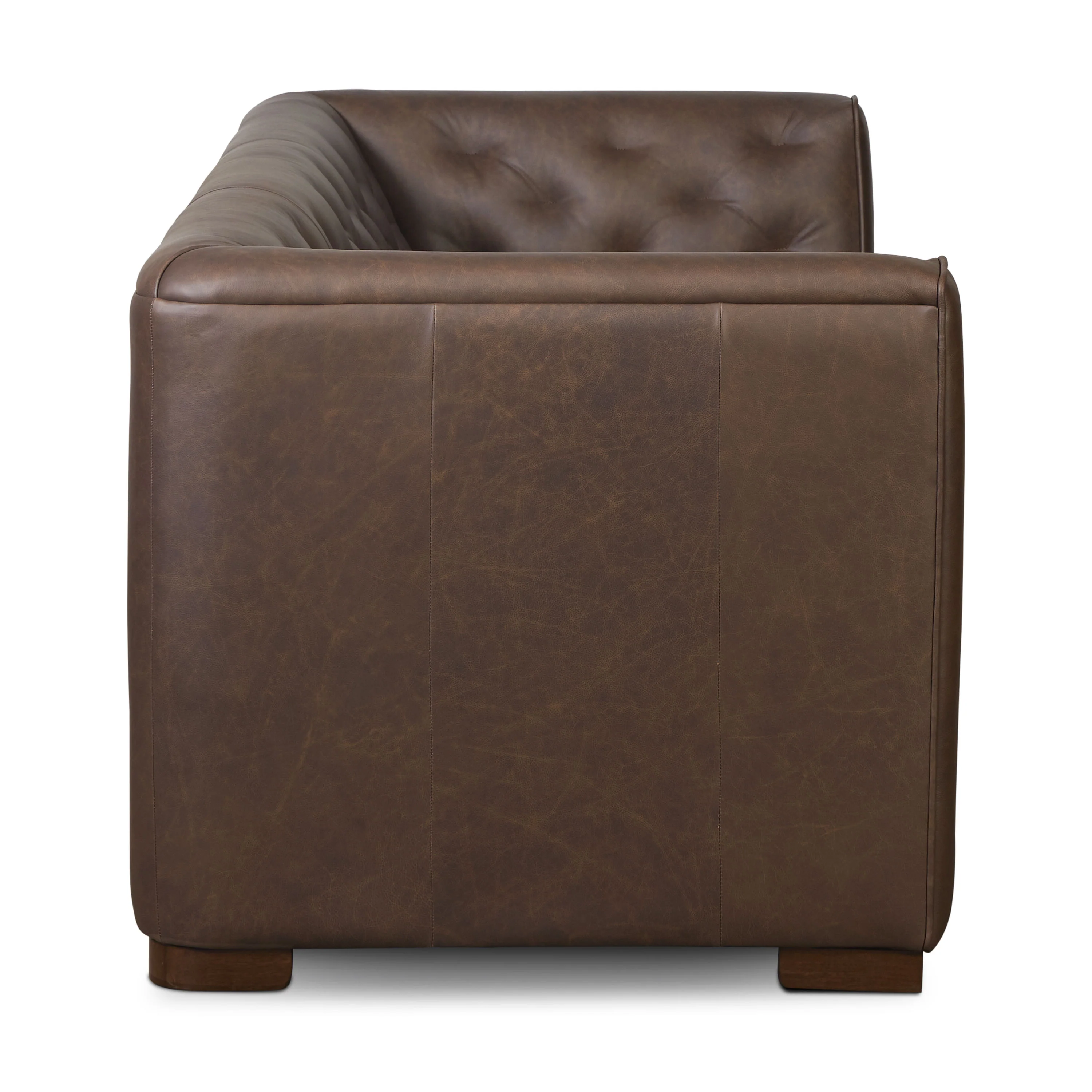 Essex 86" Leather Pull-Out Convertible Sleeper Sofa | Bridle Brown - Image 7