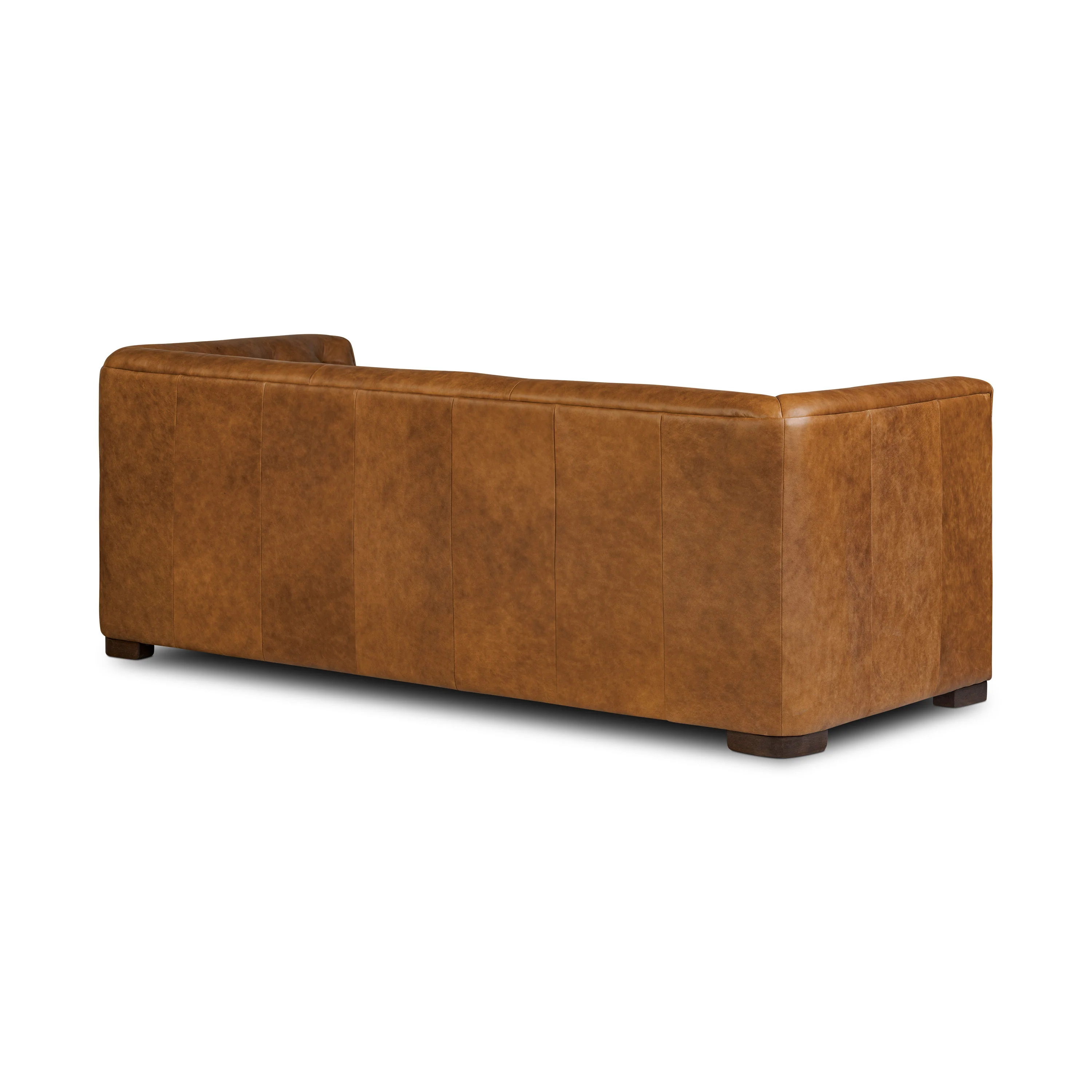 Essex 86" Leather Pull-Out Convertible Sleeper Sofa | Russet Tan - Image 8
