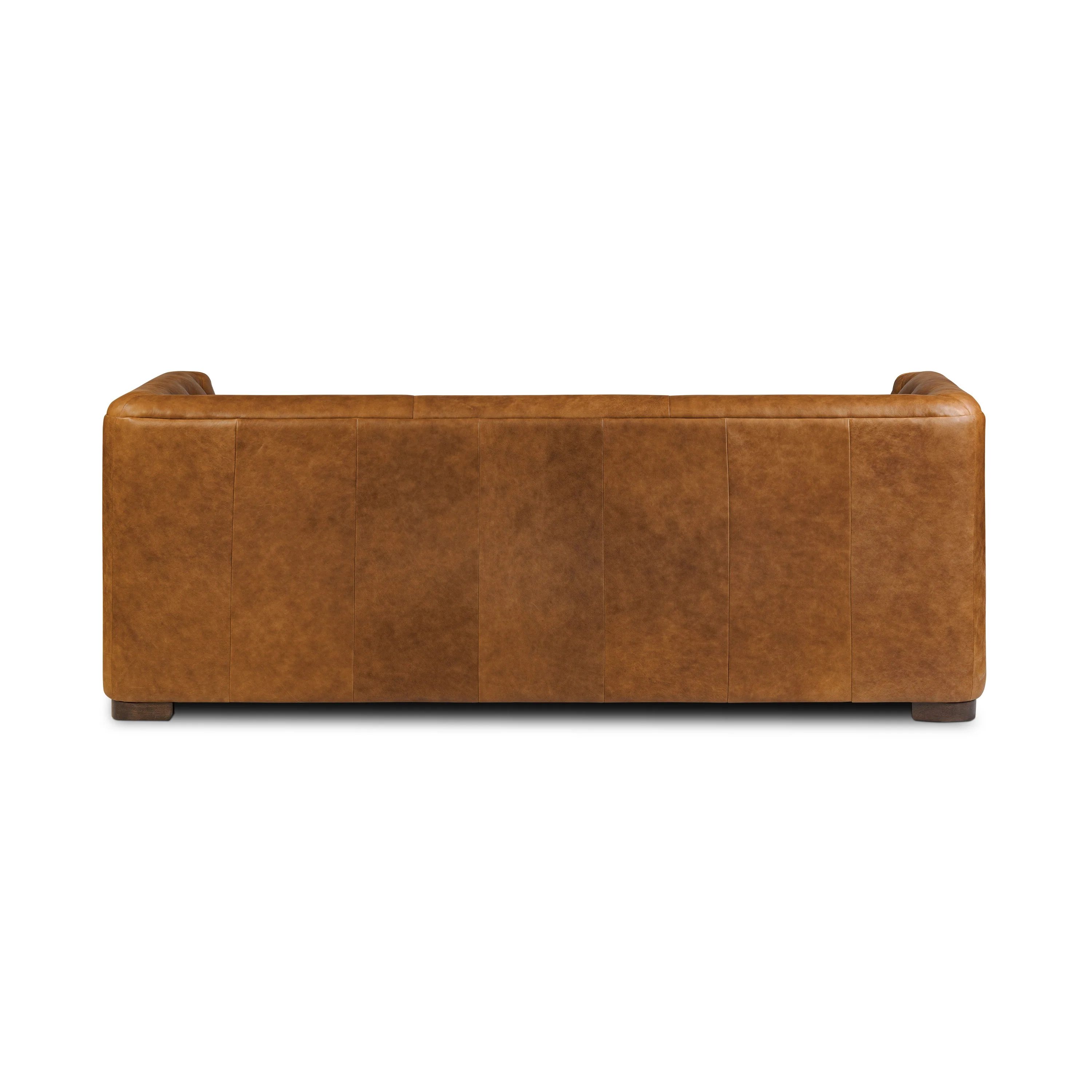 Essex 86" Leather Pull-Out Convertible Sleeper Sofa | Russet Tan - Image 9