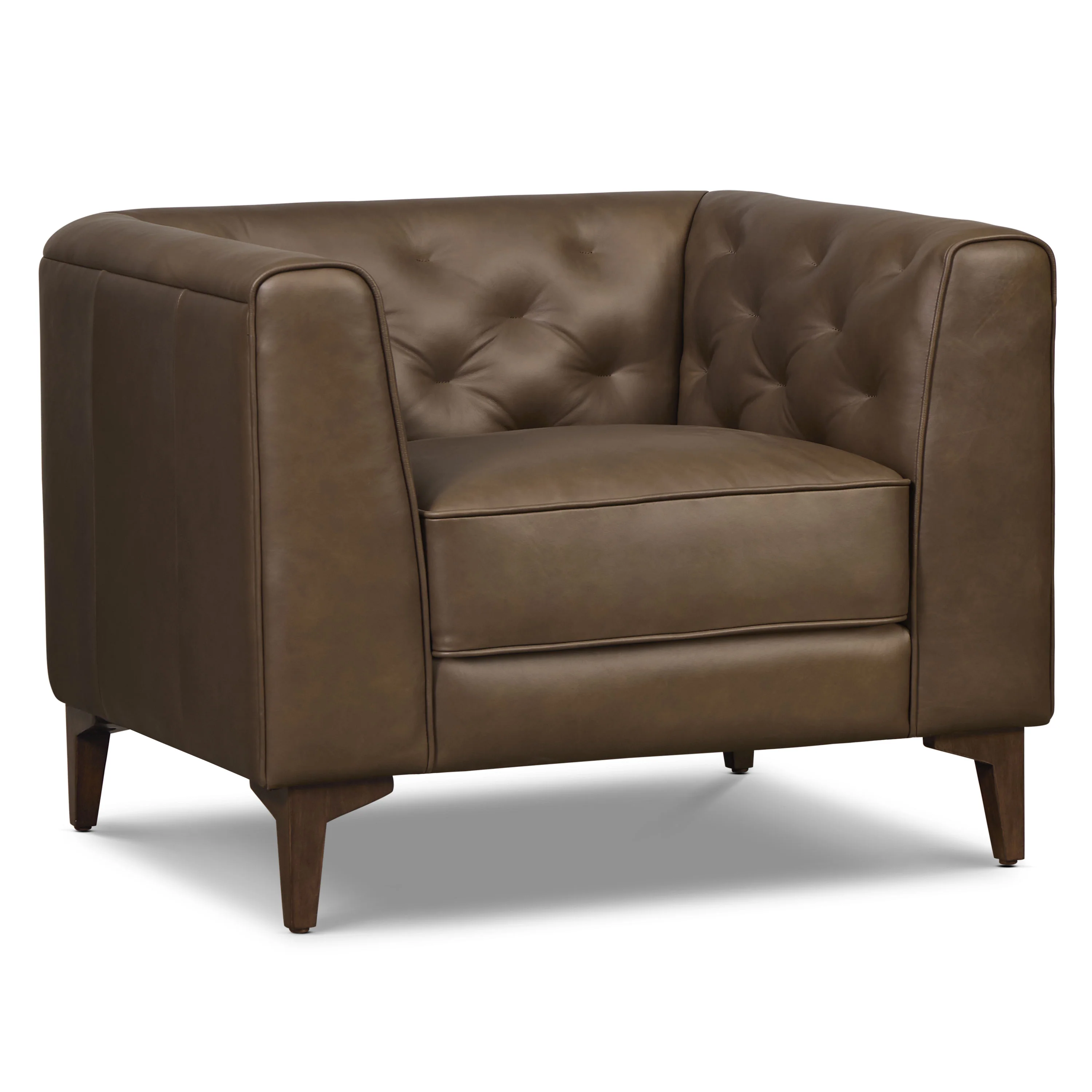 Essex Leather Lounge Chair | Cocoa Brown | Single - Image 3