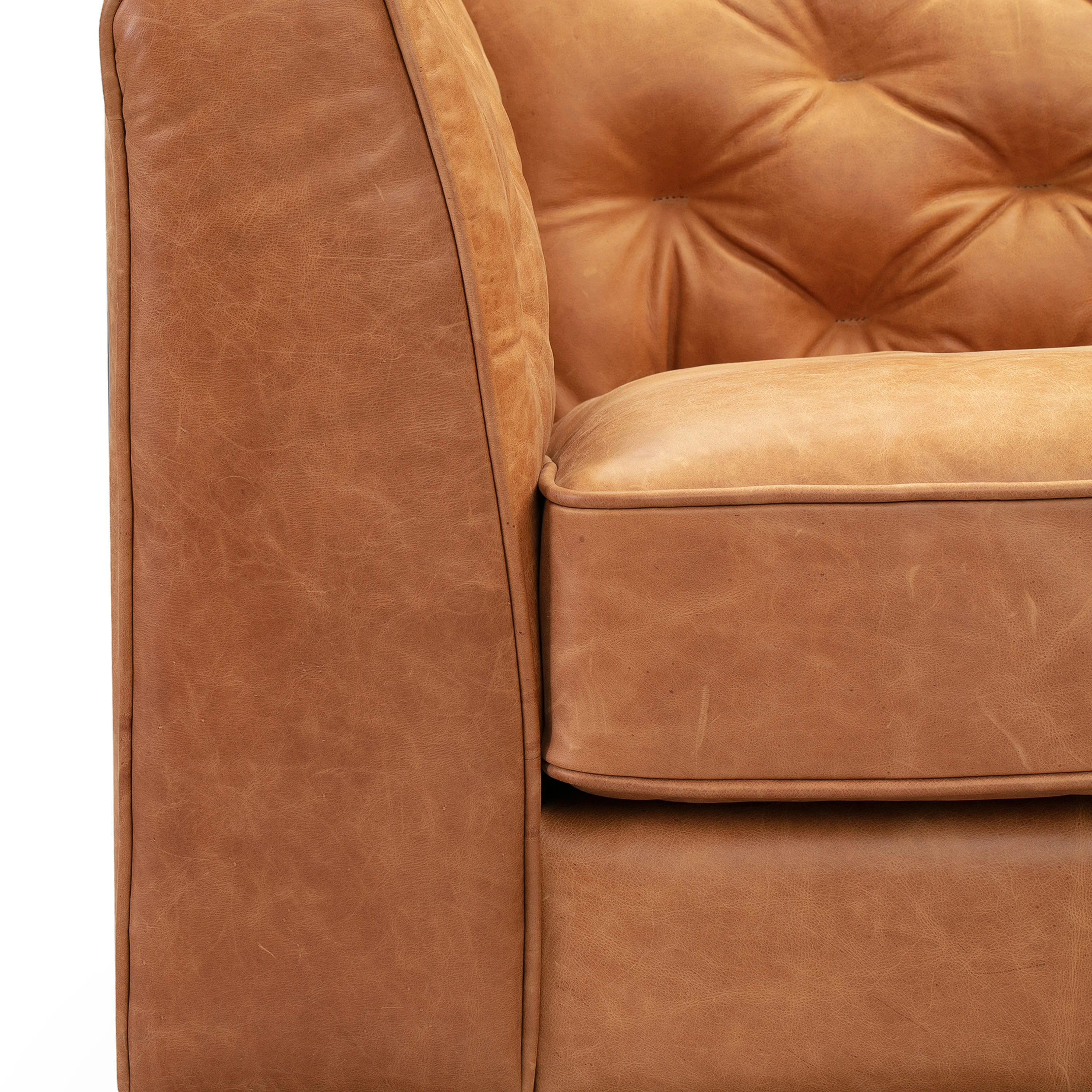 Essex Leather Lounge Chair | Cognac Tan | Set of 2 - Image 10