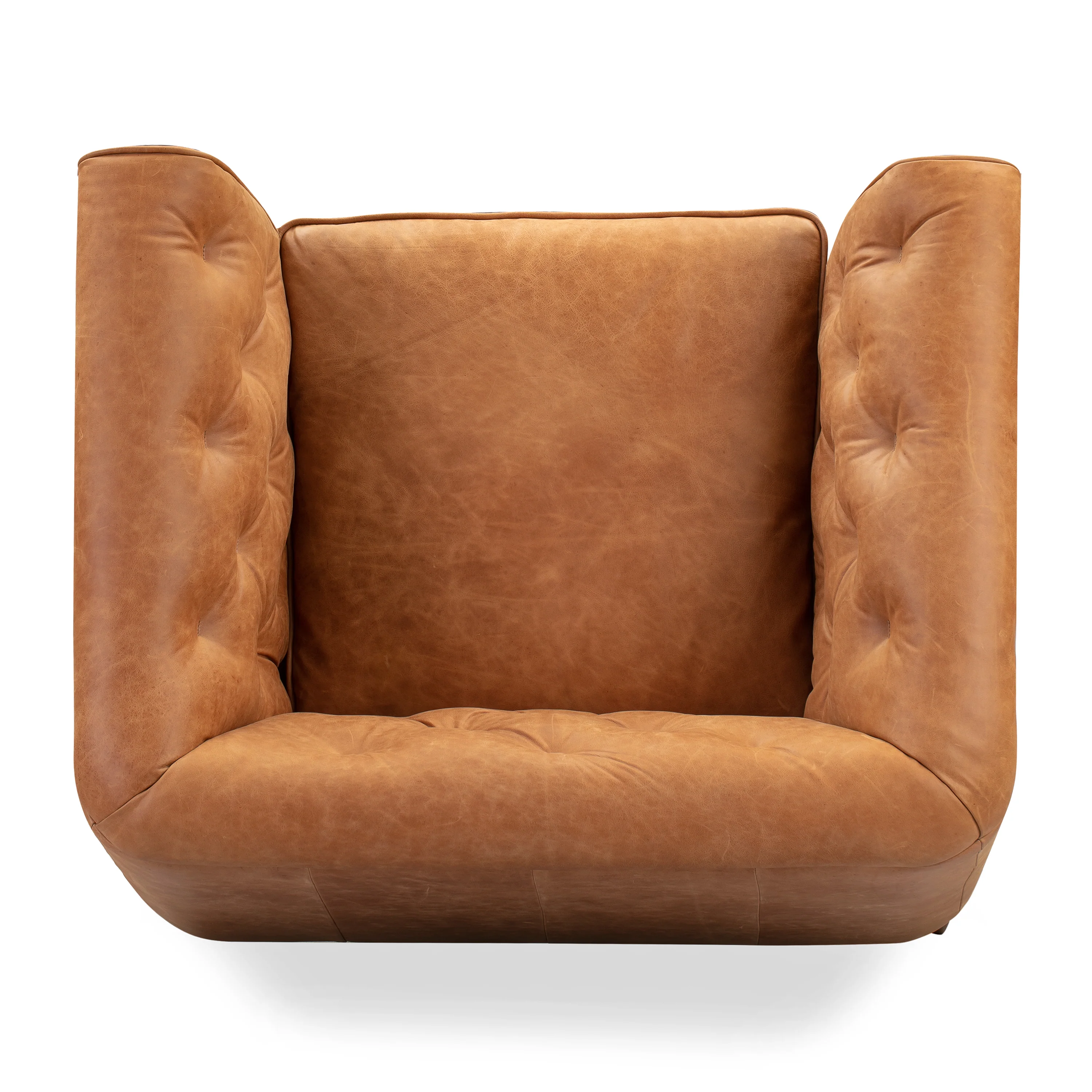 Essex Leather Lounge Chair | Cognac Tan | Set of 2 - Image 8