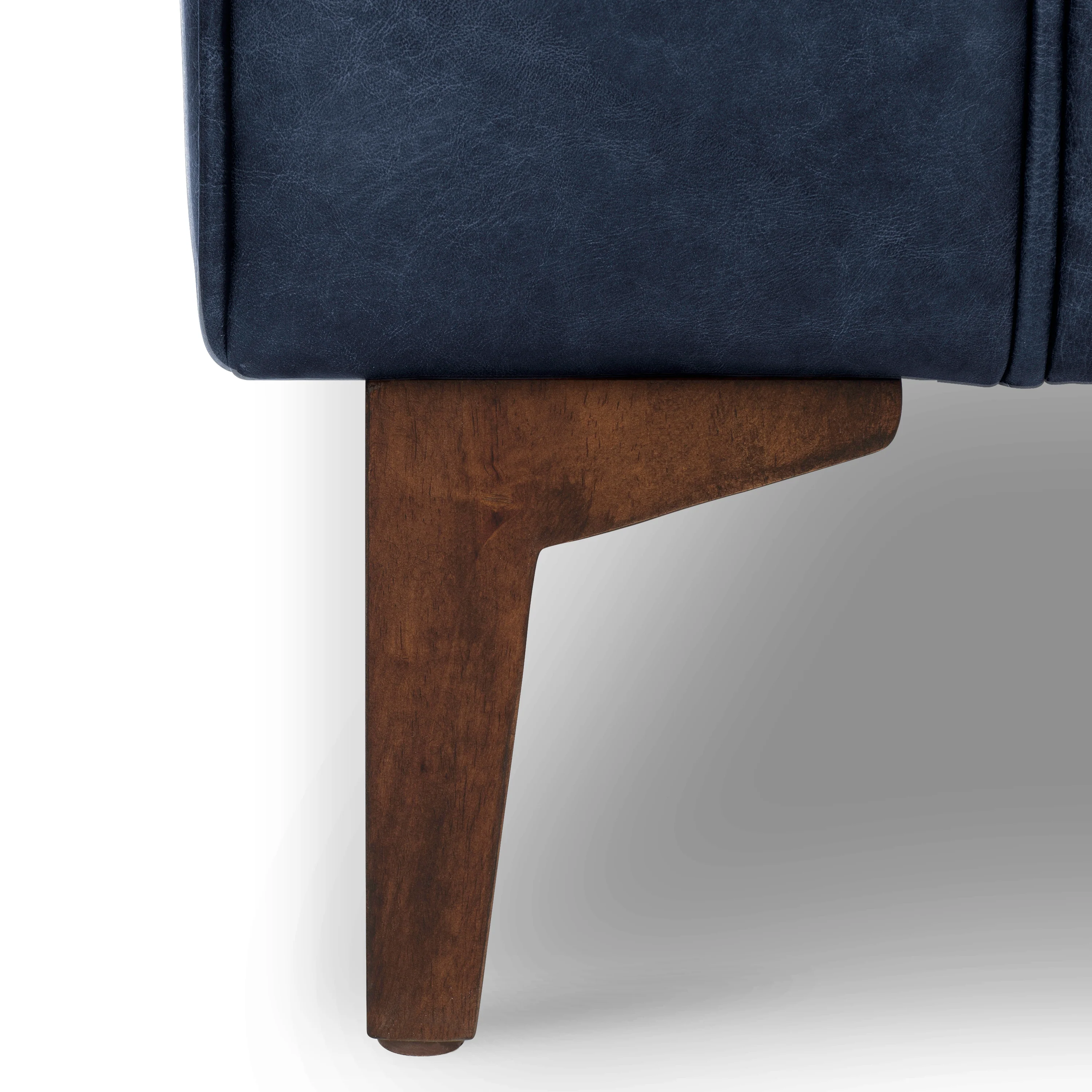 Essex Leather Lounge Chair | Midnight Blue | Set of 2 - Image 11