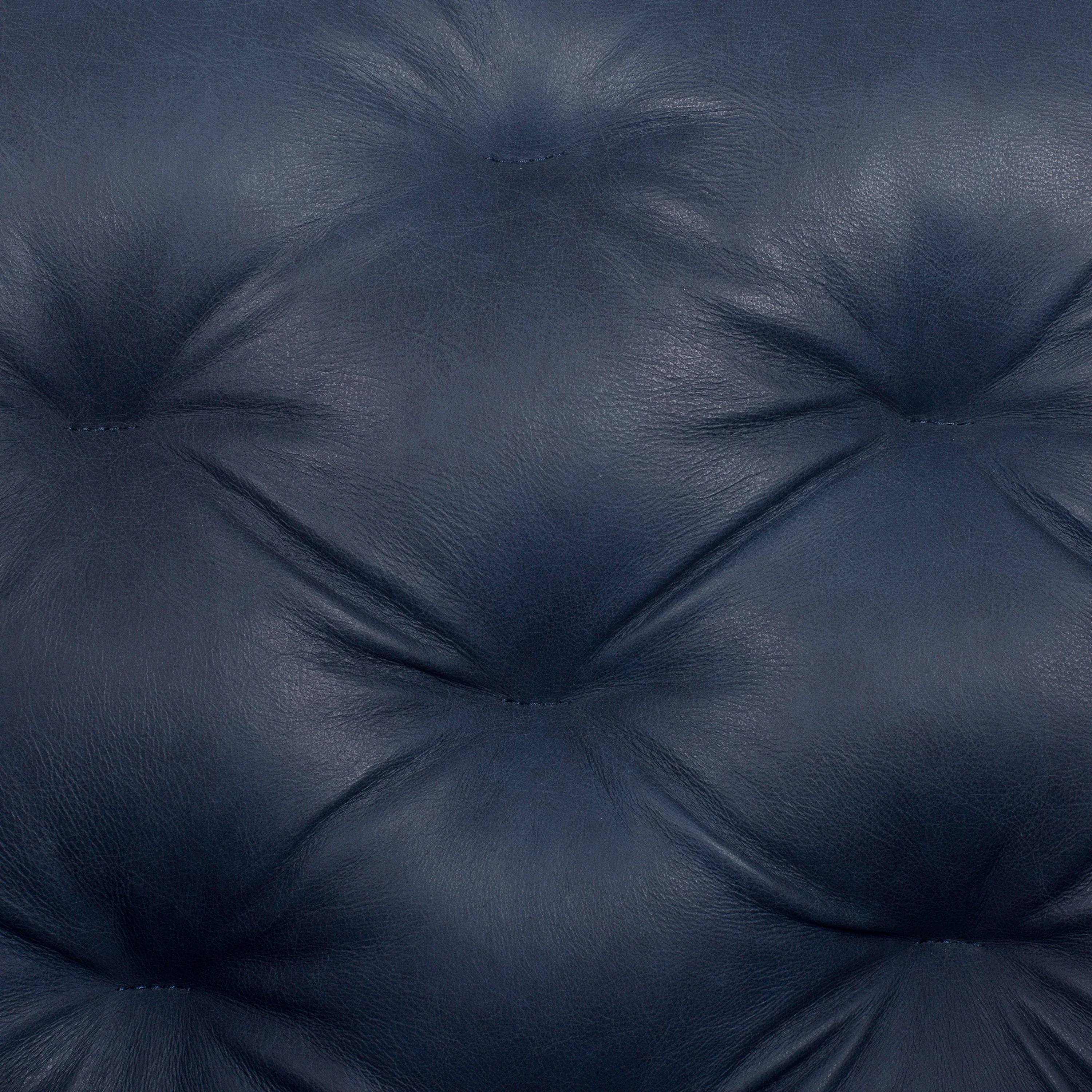 Essex Leather Lounge Chair | Midnight Blue | Set of 2 - Image 12