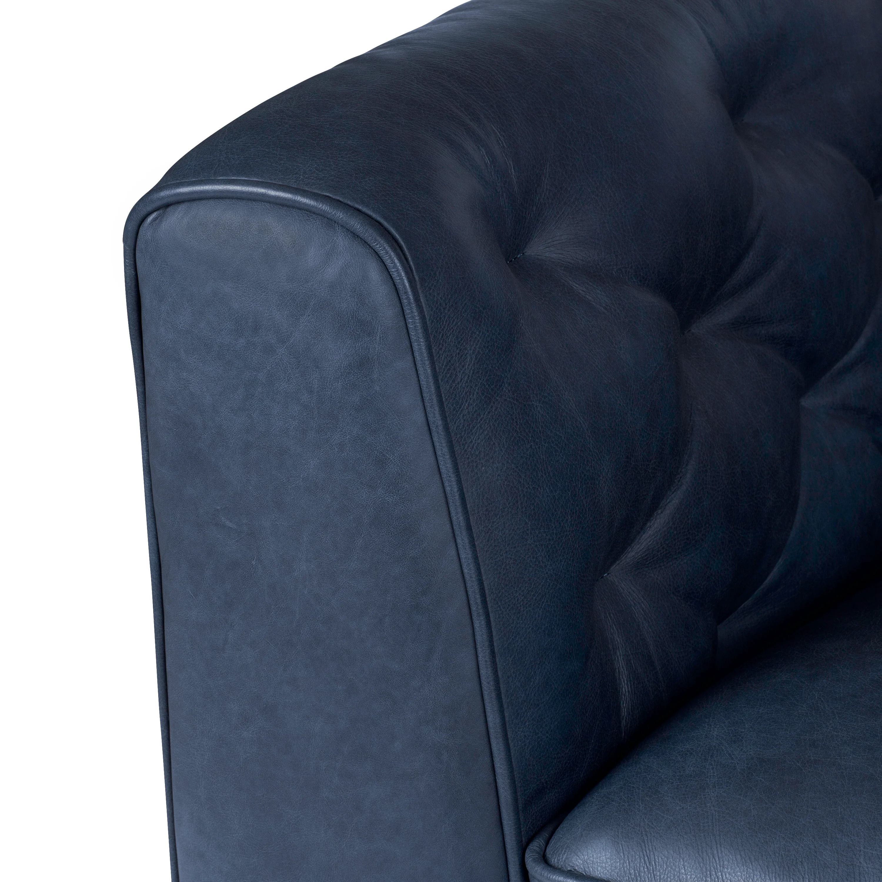 Essex Leather Lounge Chair| Midnight Blue | Single - Image 7
