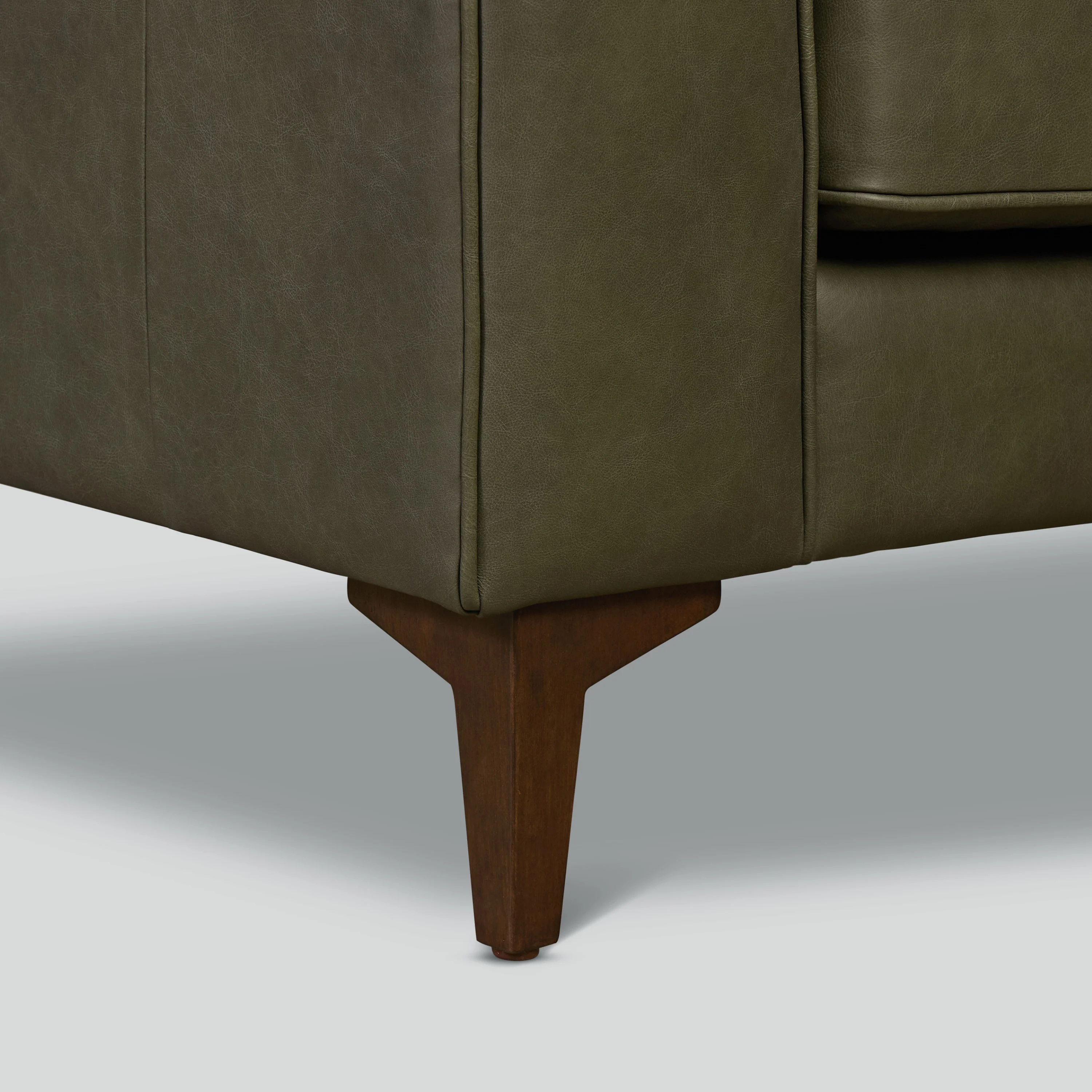 Essex Leather Lounge Chair | Olivine Green | Single - Image 12