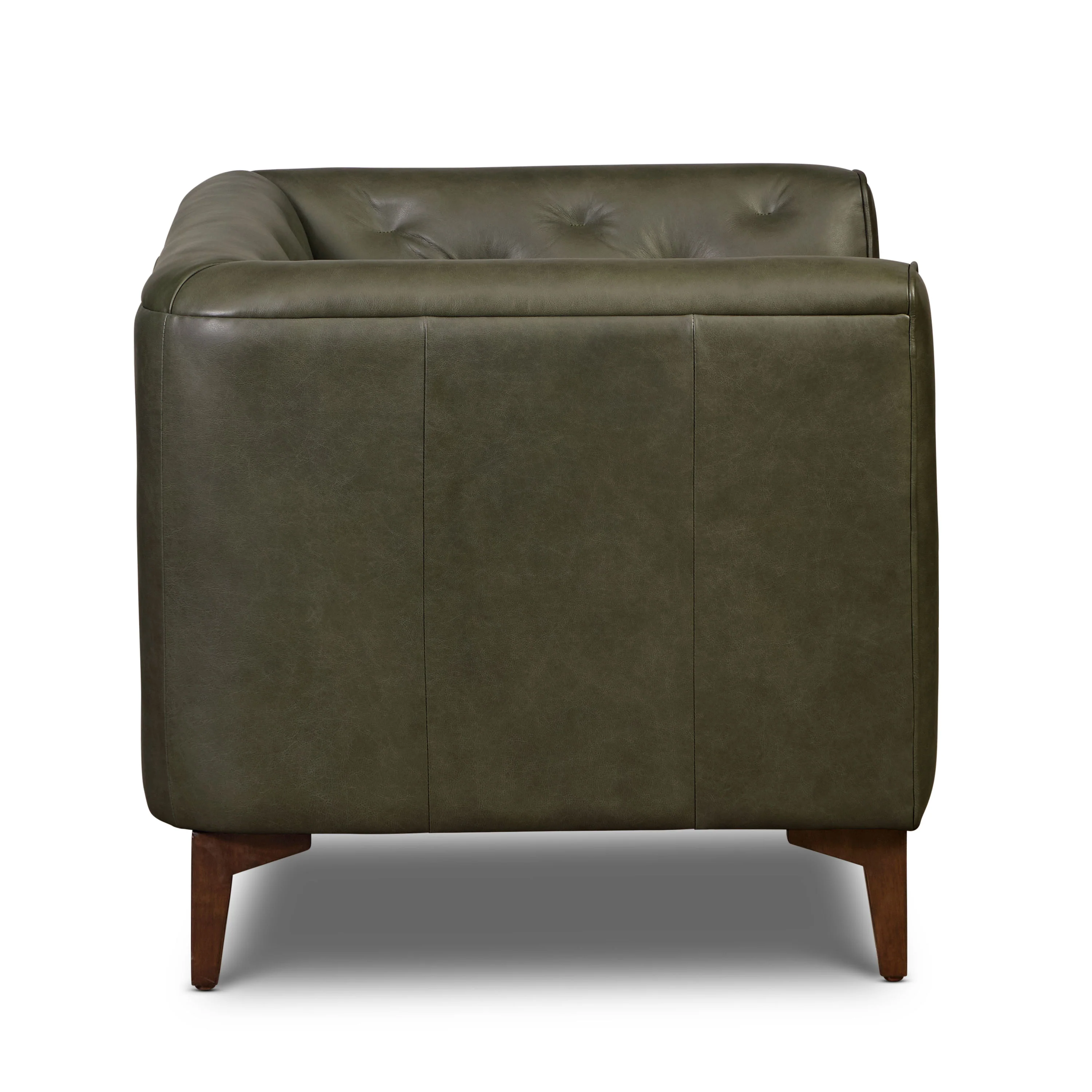 Essex Leather Lounge Chair | Olivine Green | Single - Image 5