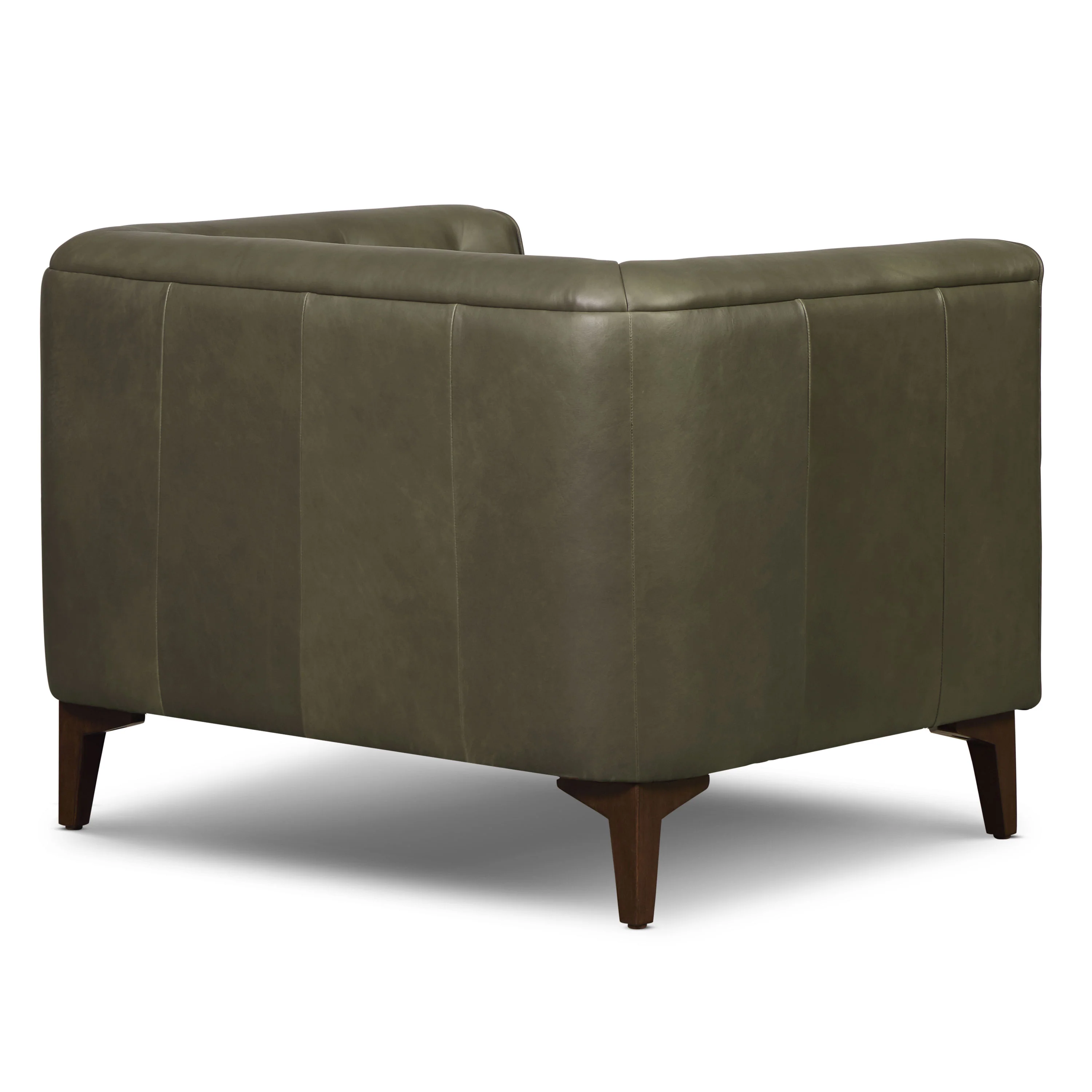 Essex Leather Lounge Chair | Olivine Green | Single - Image 6