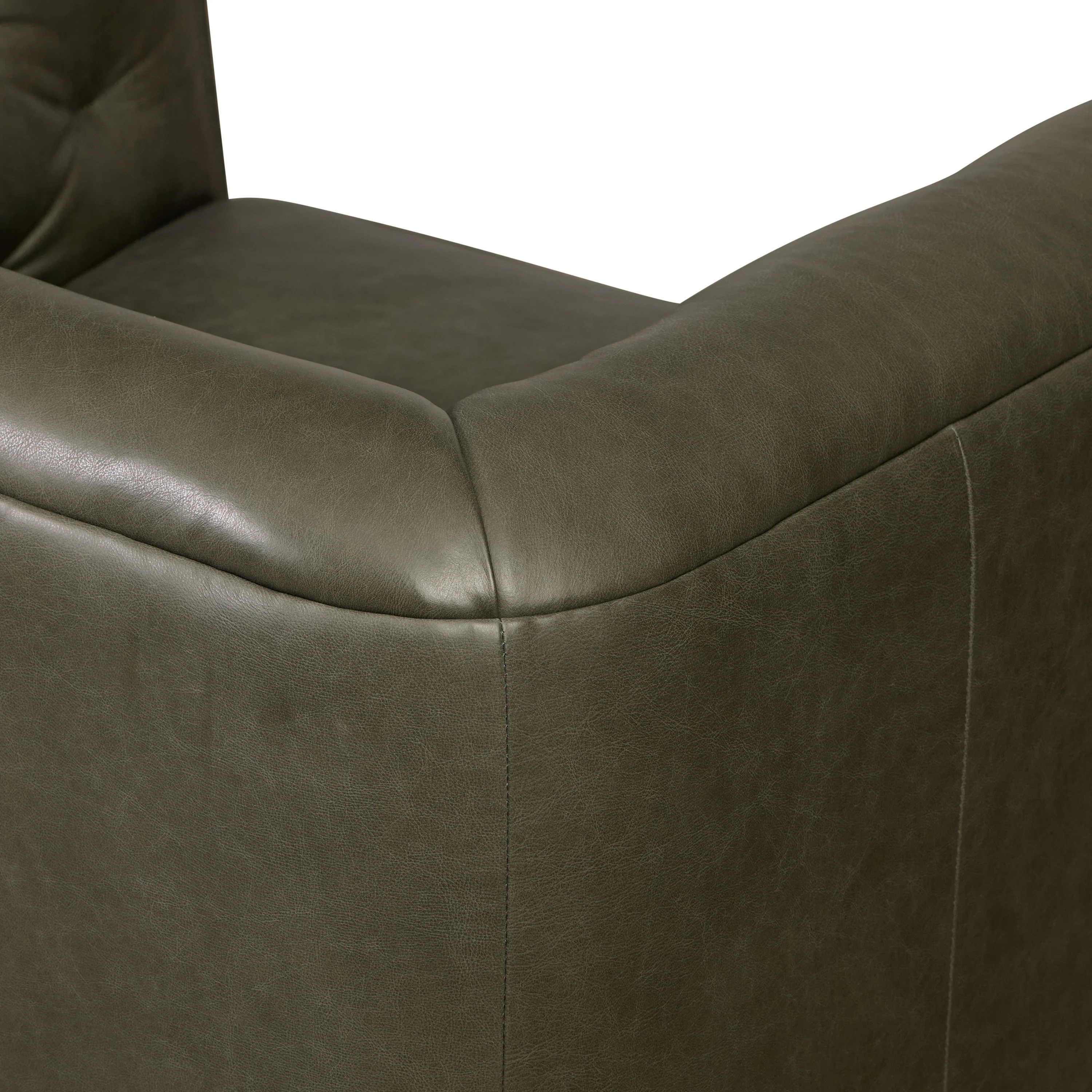 Essex Leather Lounge Chair | Olivine Green | Set of 2 - Image 11