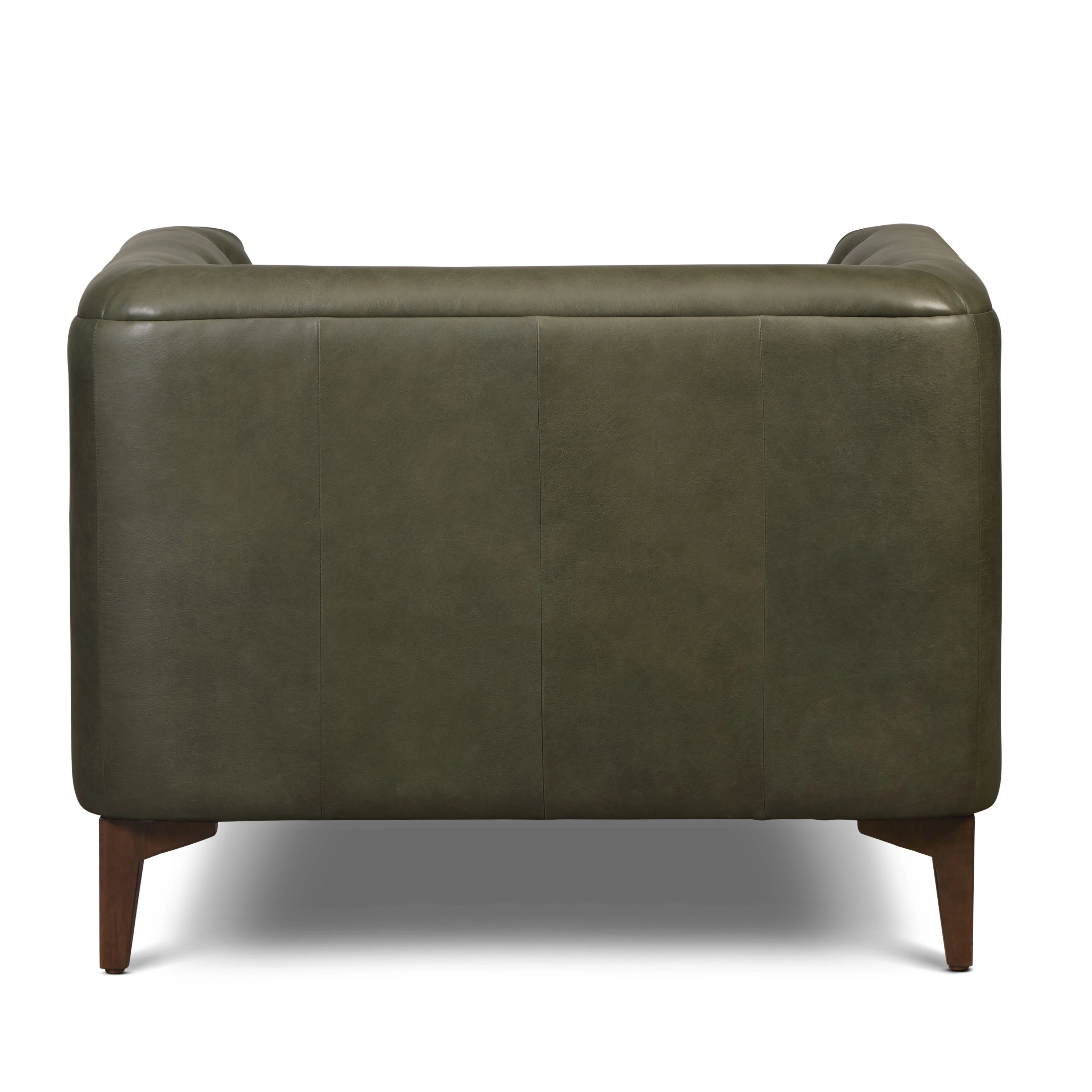 Essex Leather Lounge Chair | Olivine Green | Set of 2 - Image 7