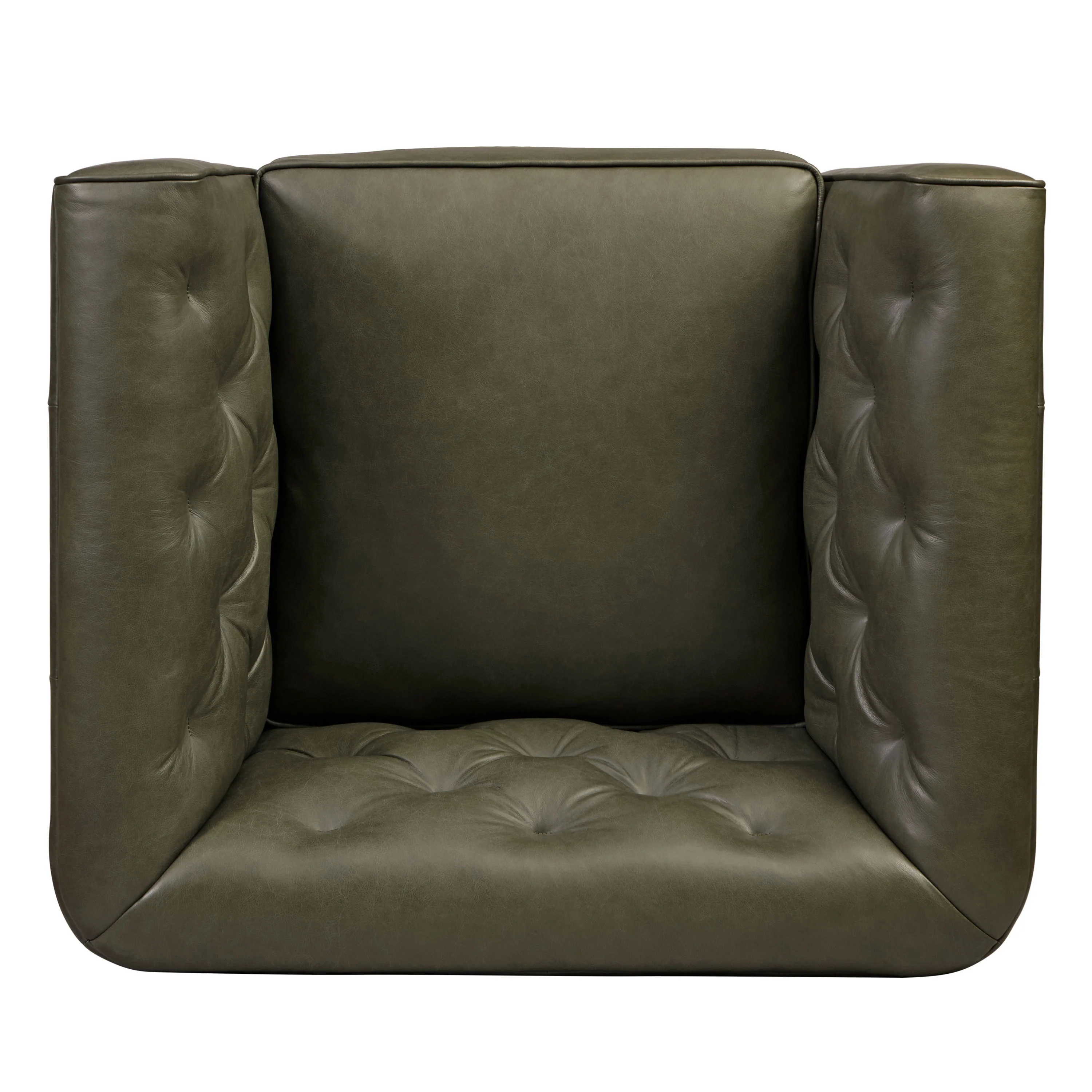 Essex Leather Lounge Chair | Olivine Green | Set of 2 - Image 8