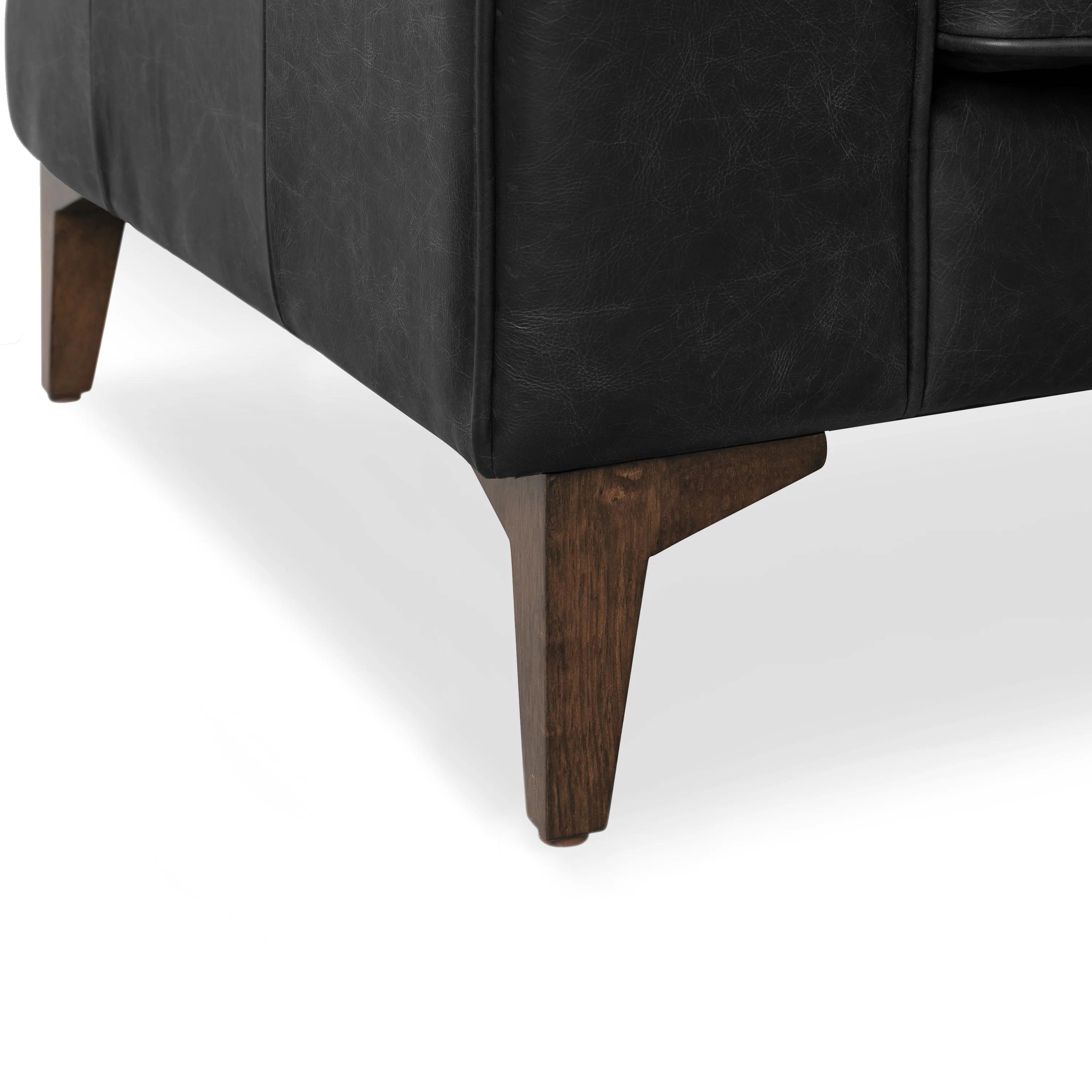 Essex Leather Lounge Chair | Onyx Black | Single - Image 10