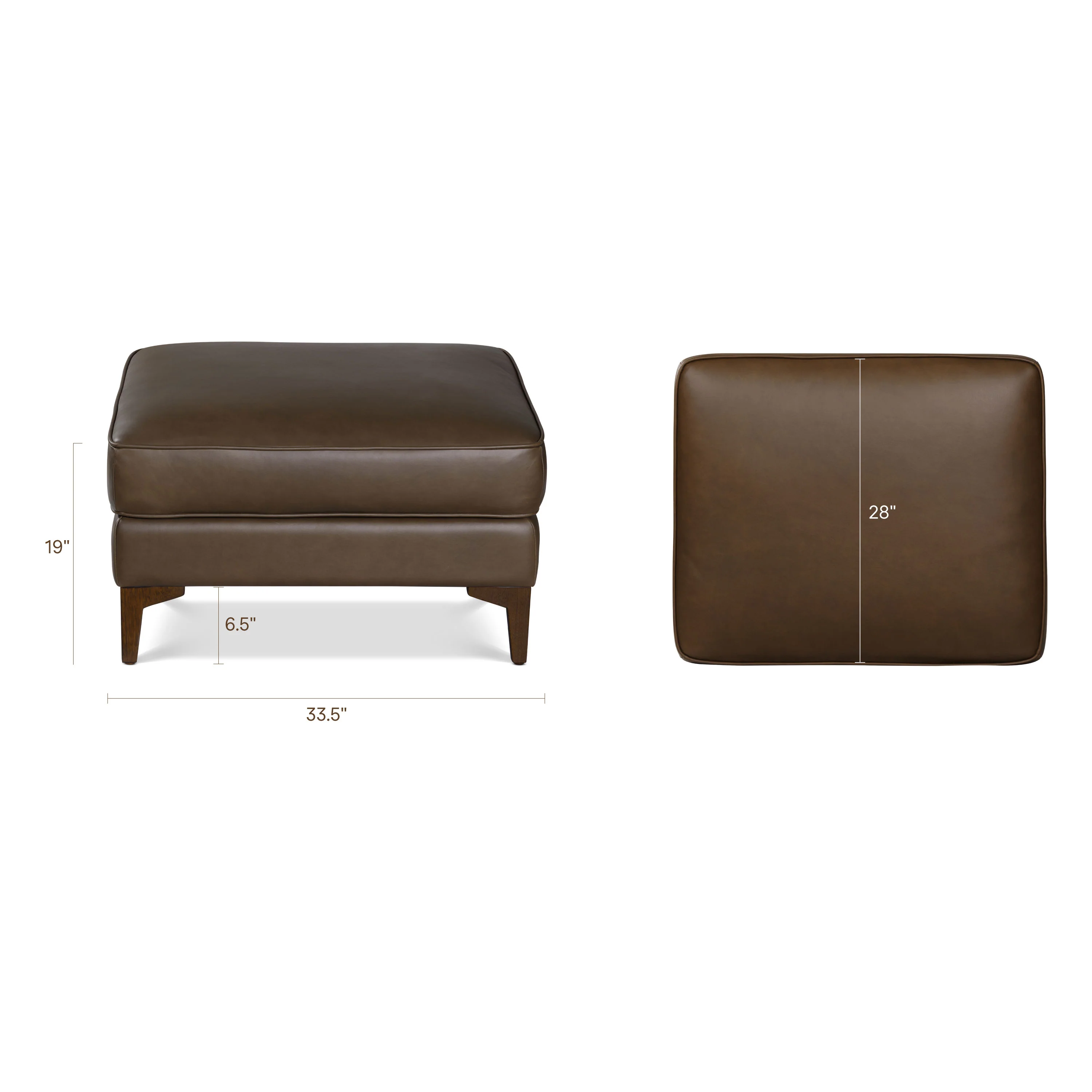 Essex Leather Ottoman 2.0 | Cocoa Brown - Image 14
