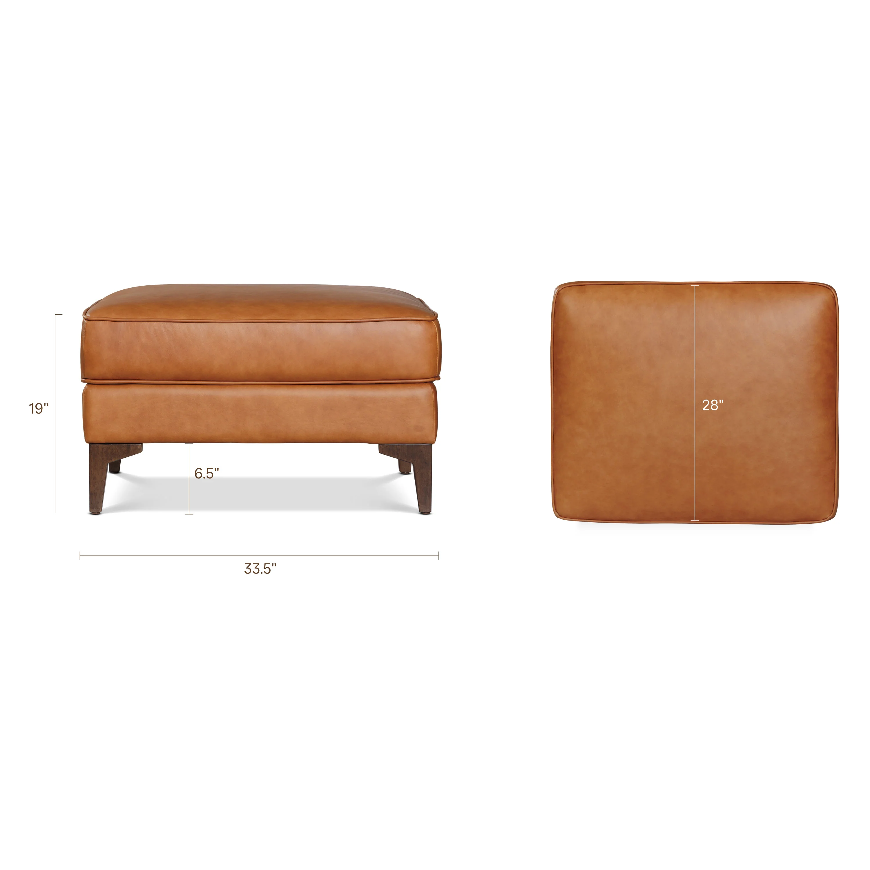 Essex Leather Ottoman 2.0 | Cognac Tan - Image 14