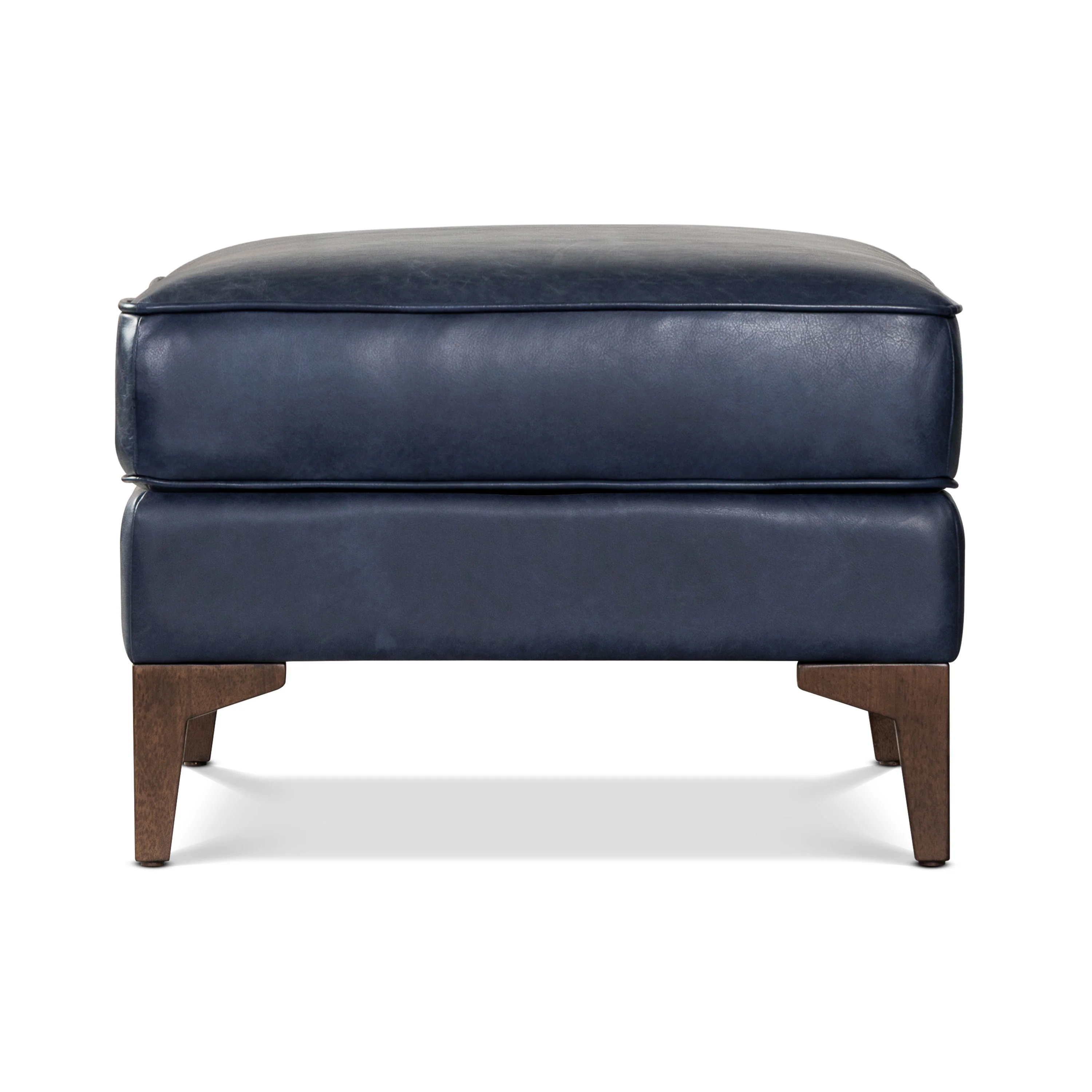Essex Leather Ottoman 2.0 | Midnight Blue - Image 4