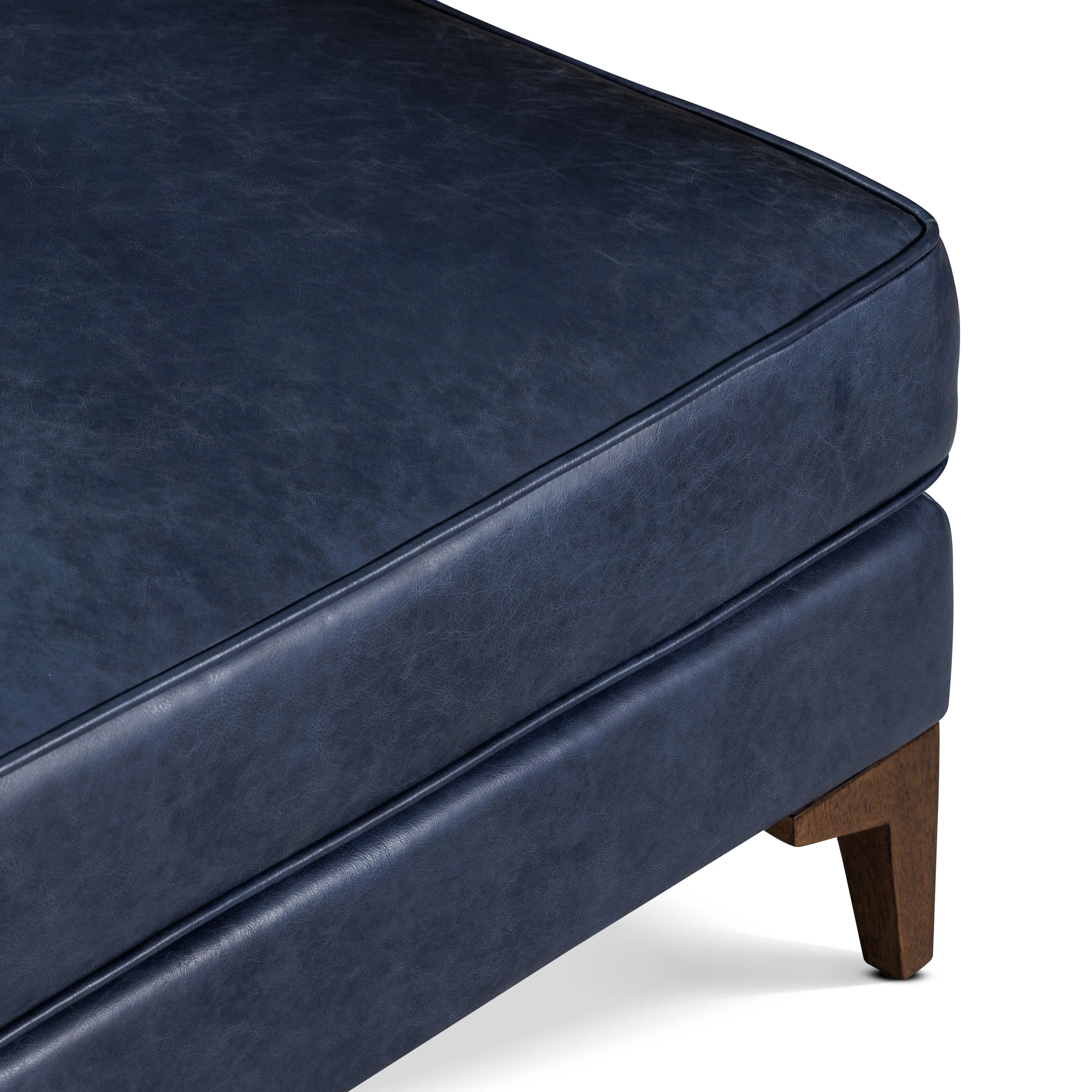 Essex Leather Ottoman 2.0 | Midnight Blue - Image 7