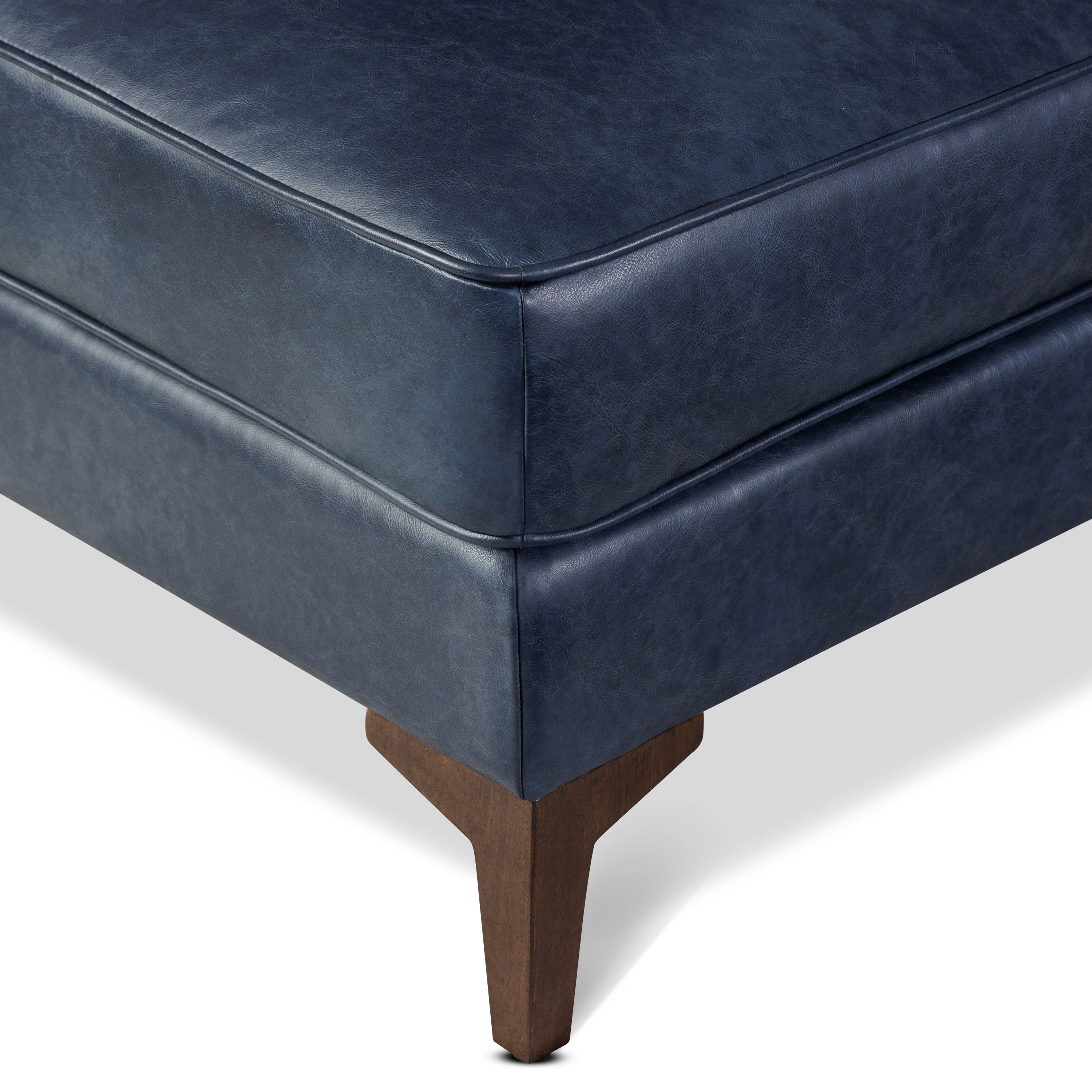 Essex Leather Ottoman 2.0 | Midnight Blue - Image 8