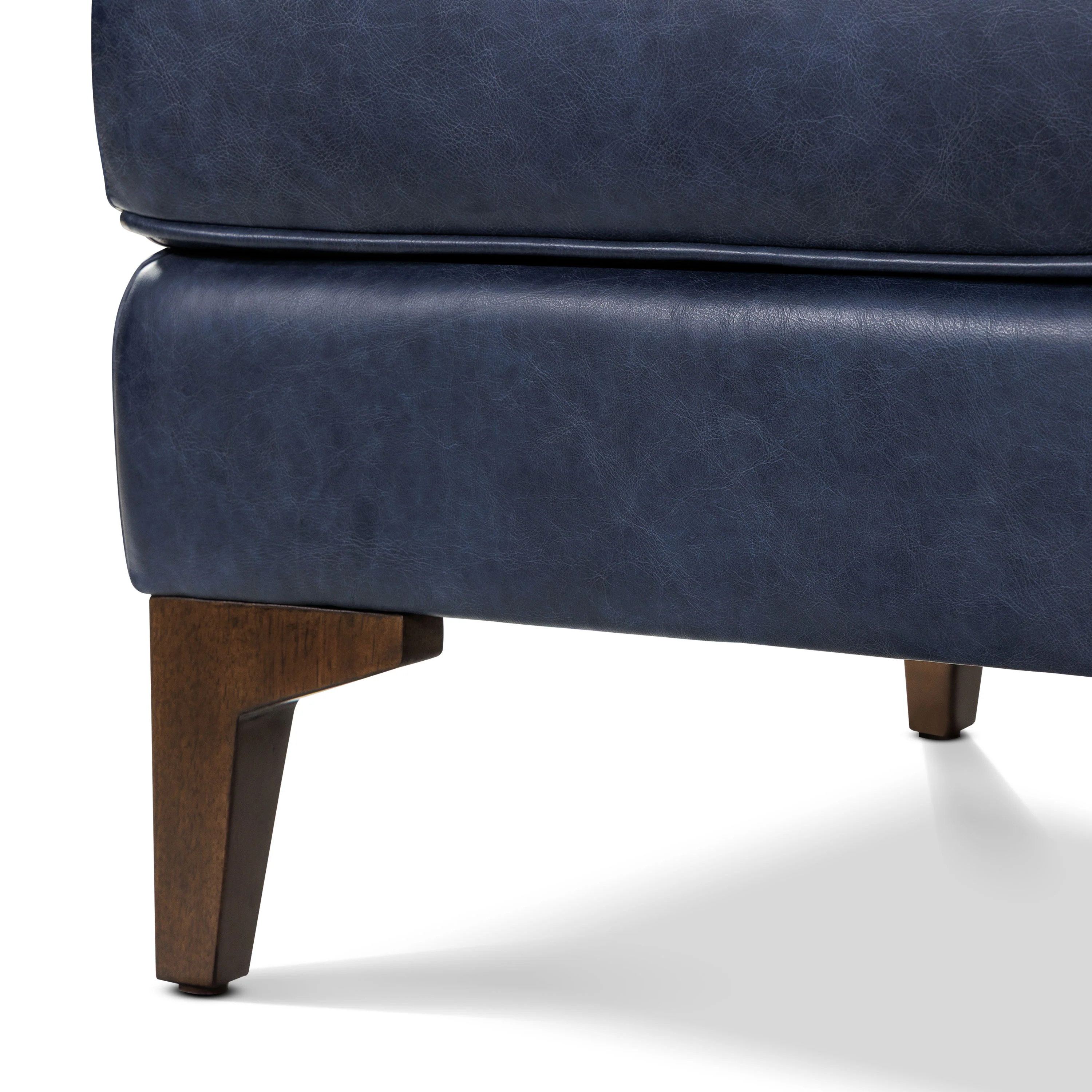 Essex Leather Ottoman 2.0 | Midnight Blue - Image 9